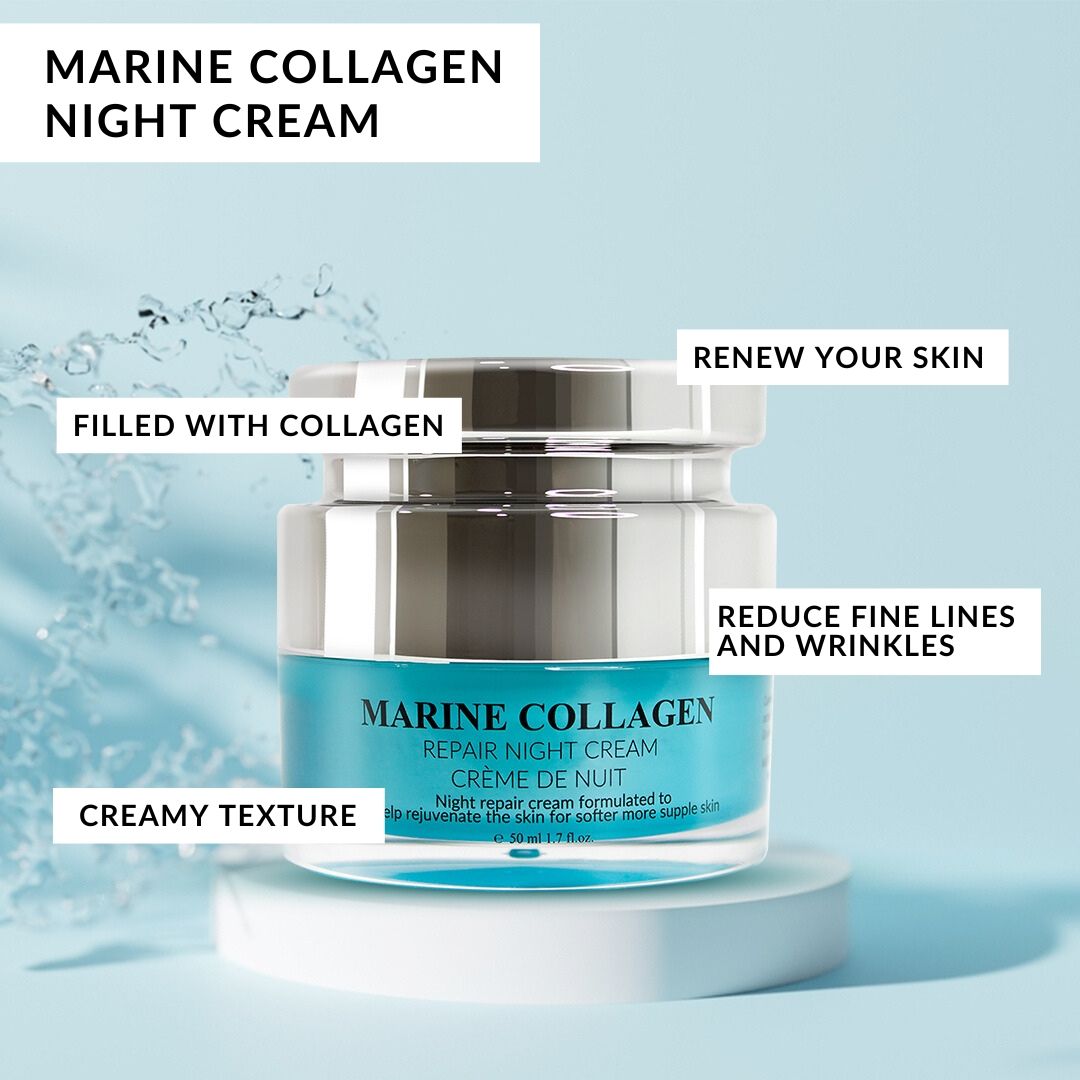 Erth Skin London Marine Collagen Night Cream 50ml + HA Sheet Mask -3Sheets image 4
