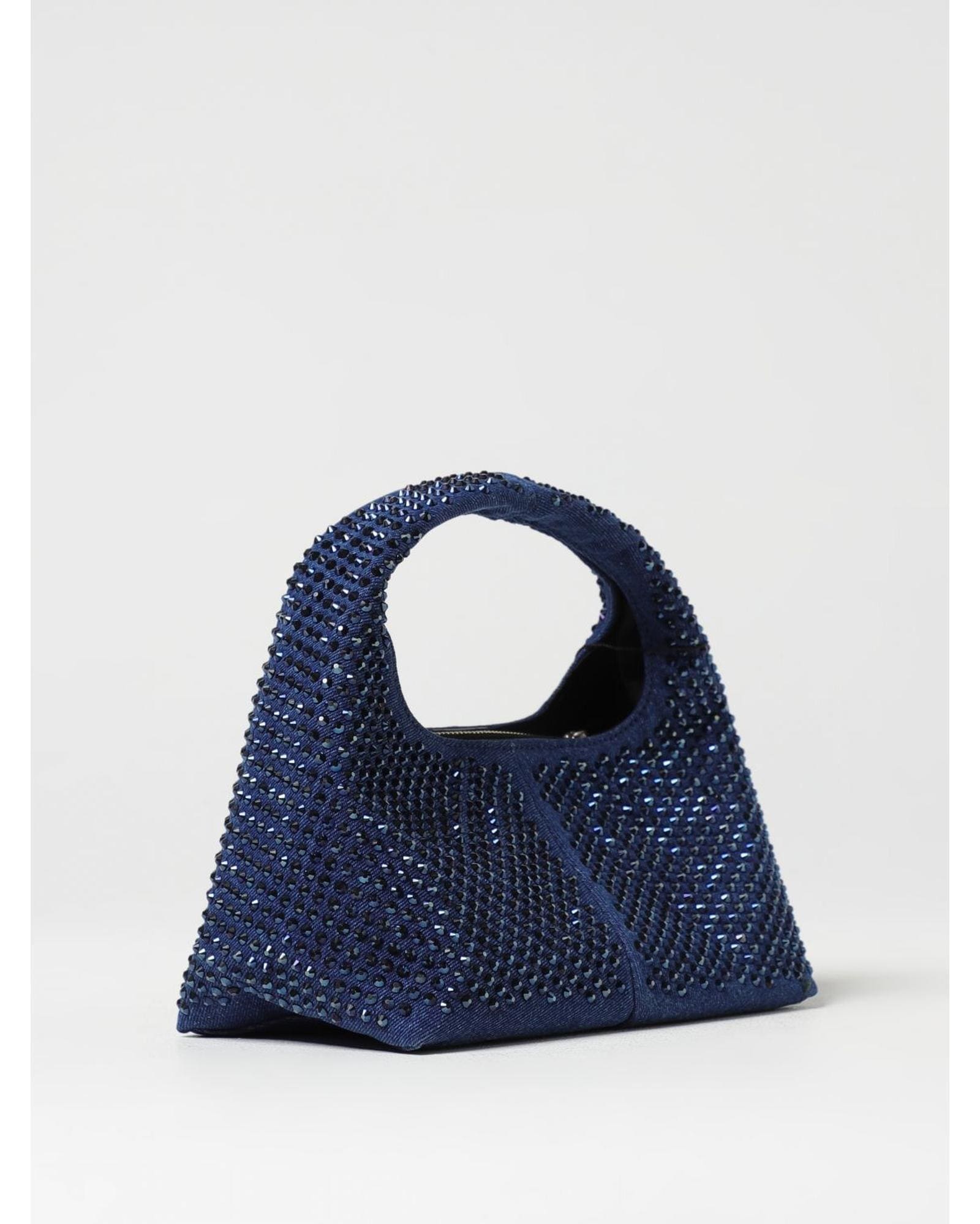 Marc Jacobs Crystal Embellished Denim Mini Handbag Wo - Blue Shoulder Bags image 2