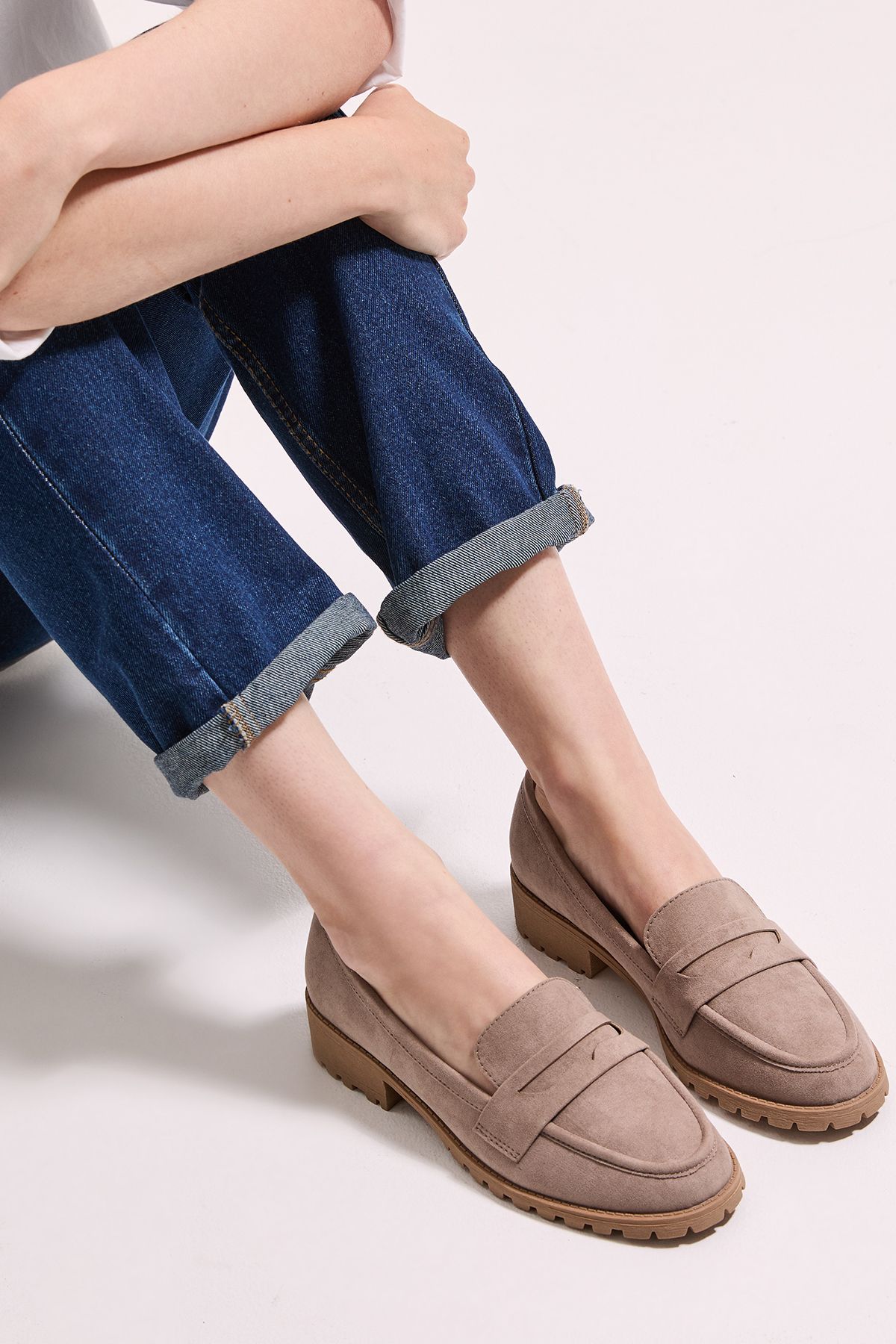 Dorothy Perkins Leoni Chunky Loafers Taupe image 2