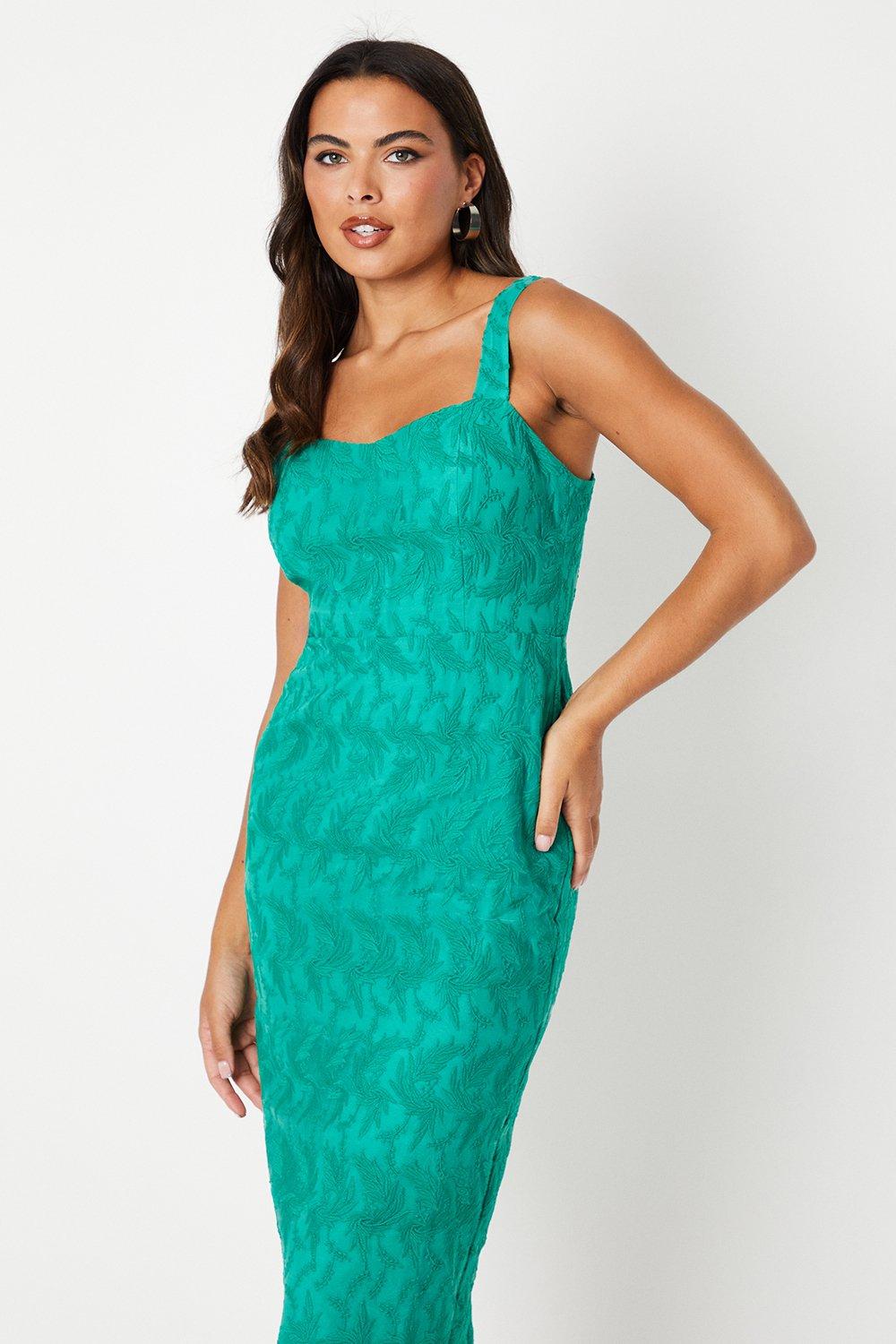 Coast Lace Pencil Midi Dress Green image 2