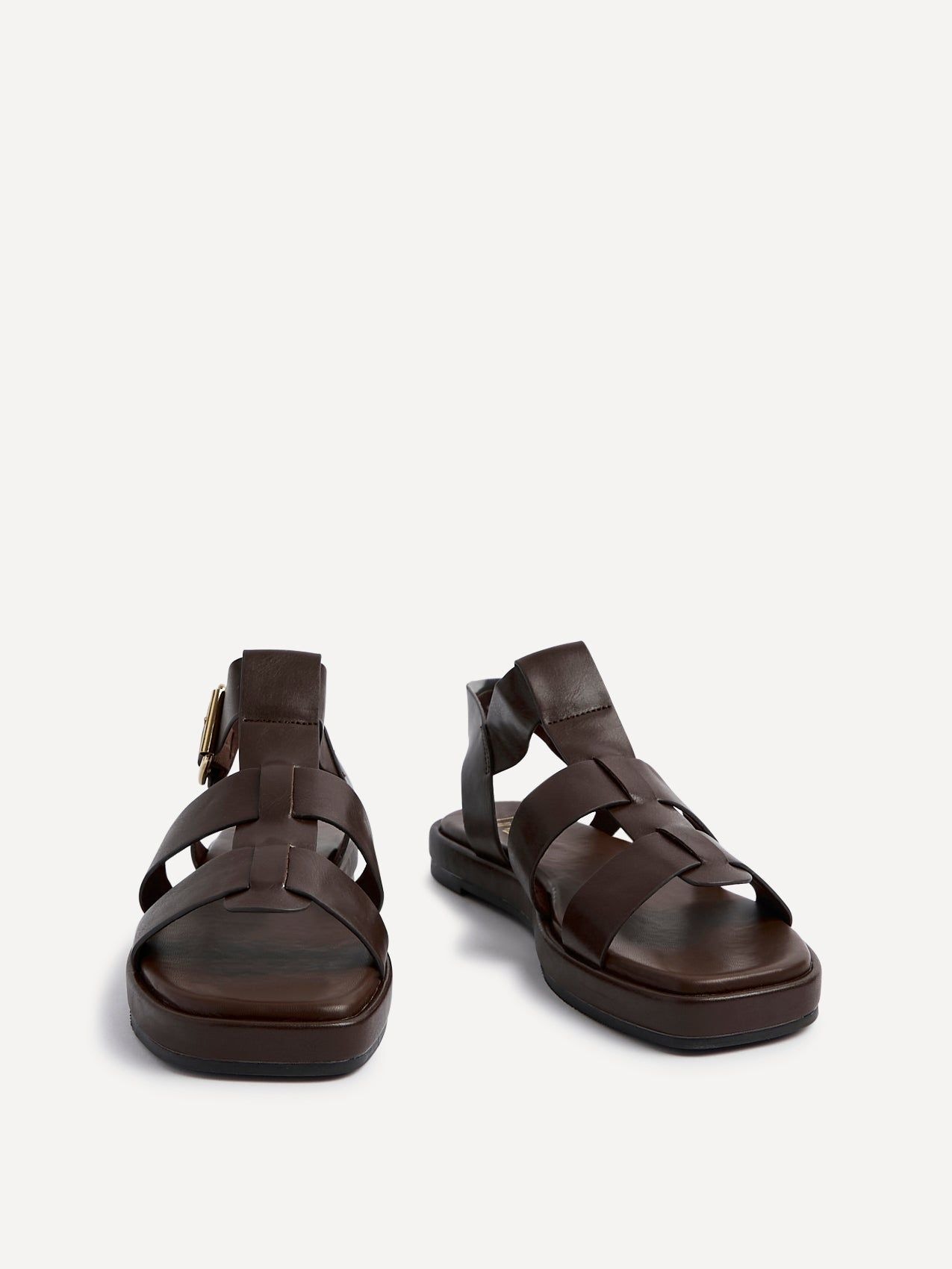 Linzi Camden Brown Faux Leather Gladiator Style Sandal image 3