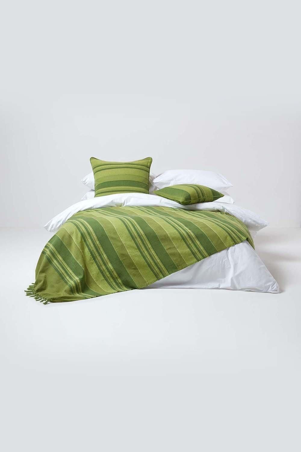 Homescapes Cotton Striped Morocco Cushion Cover image 4