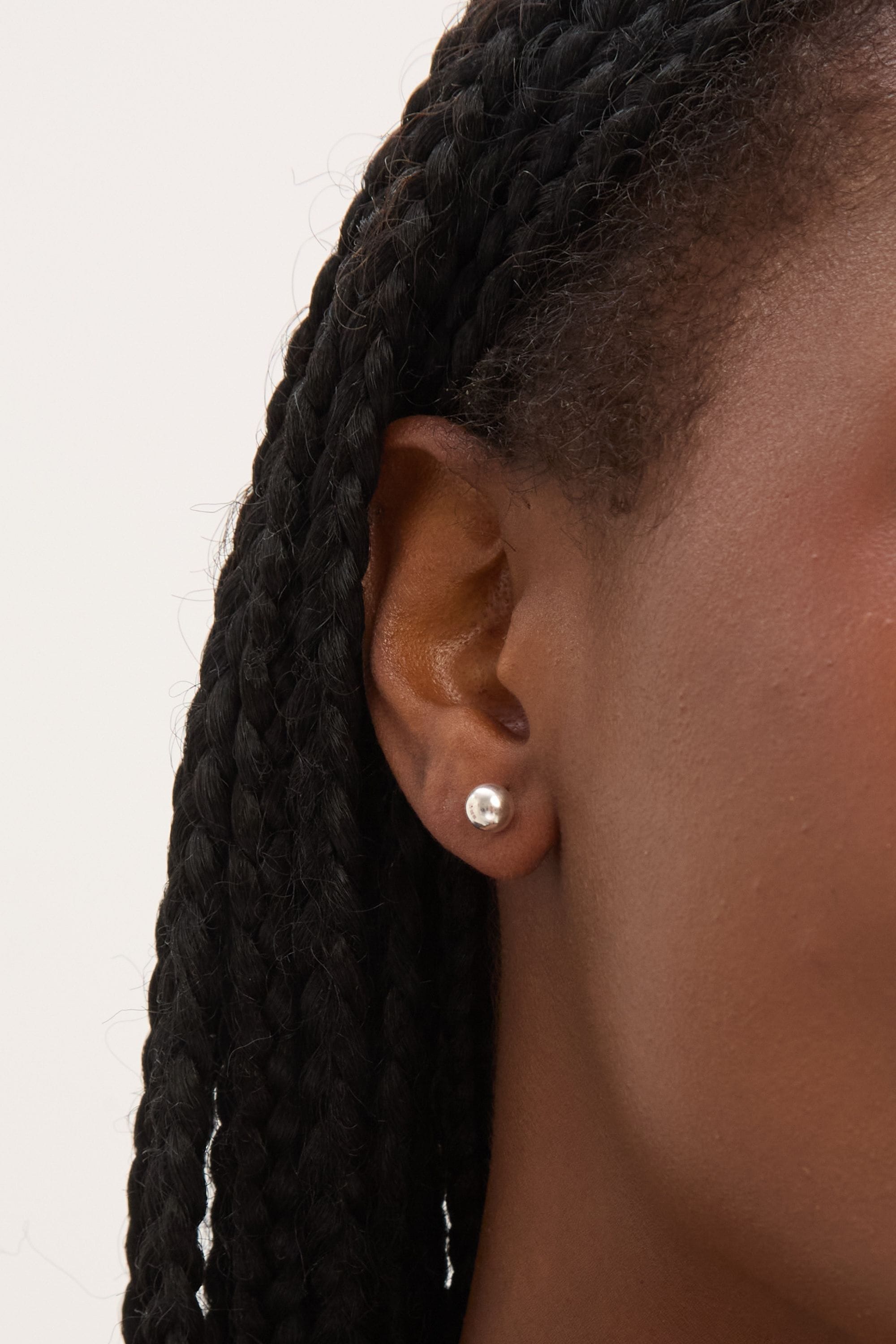 Simply Silver Sterling Silver 925 Polished Ball Stud Earrings image 2