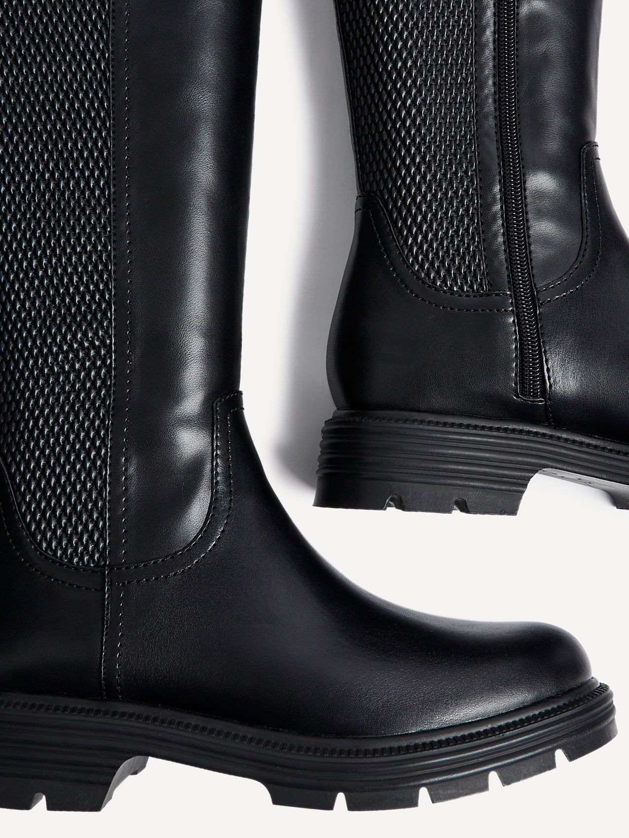 Linzi Atlas Black Faux Leather Classic Riding Boot image 4