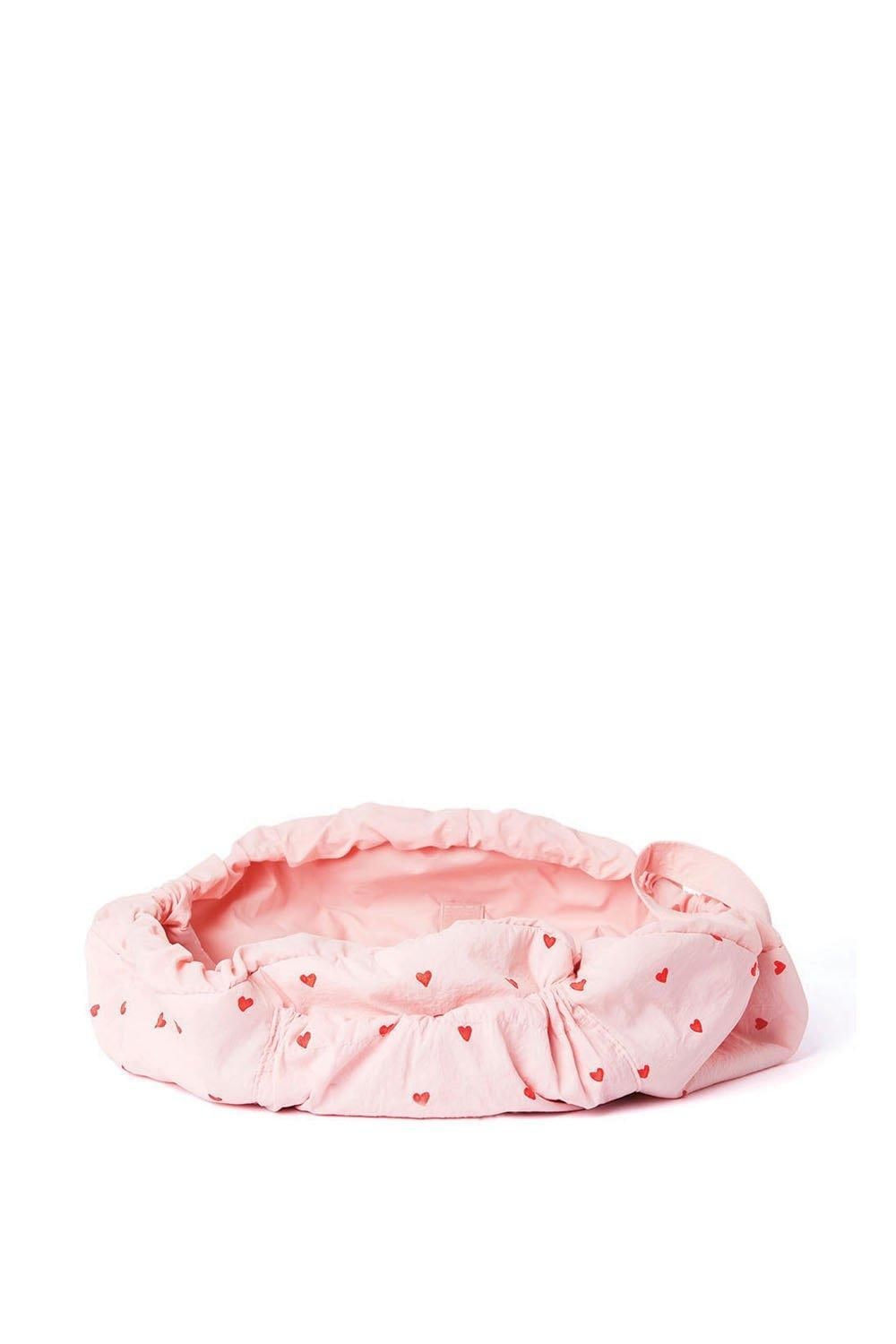 The Flat Lay Co Drawstring Makeup Bag in Sweet Pink Hearts Parachute Multi image 3