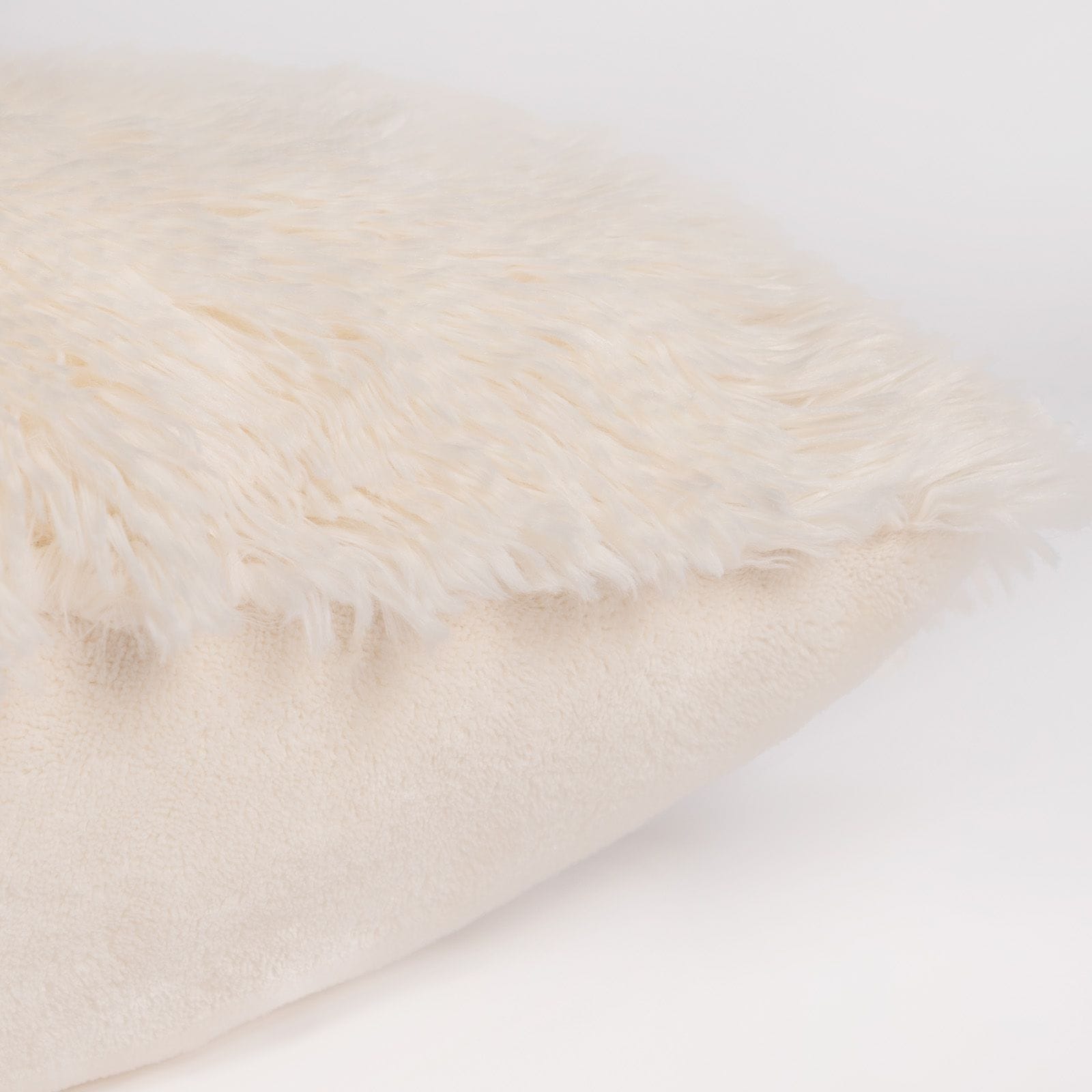 OHS Set of 2 Fluffy Shaggy Filled Cushion with Cover Square image 4