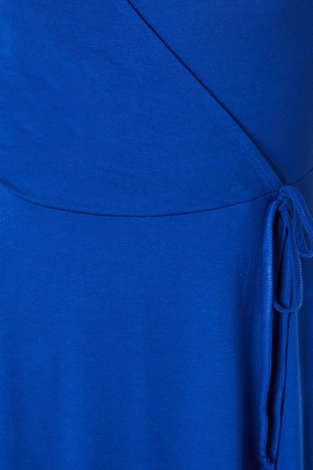 Dorothy Perkins Short Sleeve Wrap Midi Dress Blue image 5