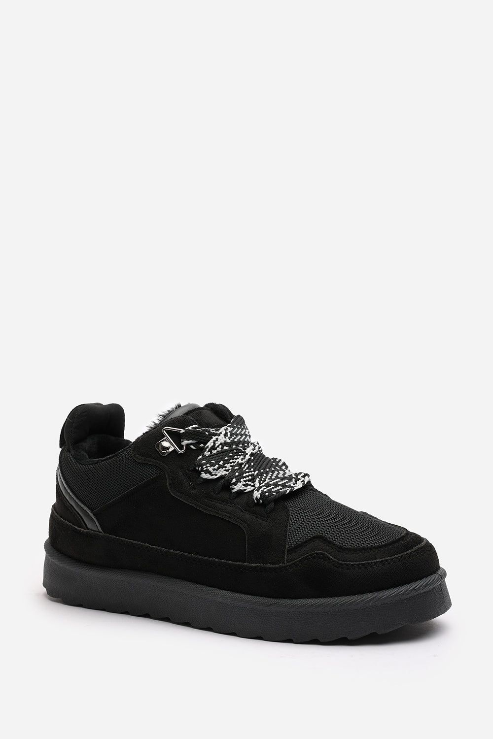Where's That From 'Xavia' Suede Low Top Trainer Slipper With Faux Fur Lining image 3