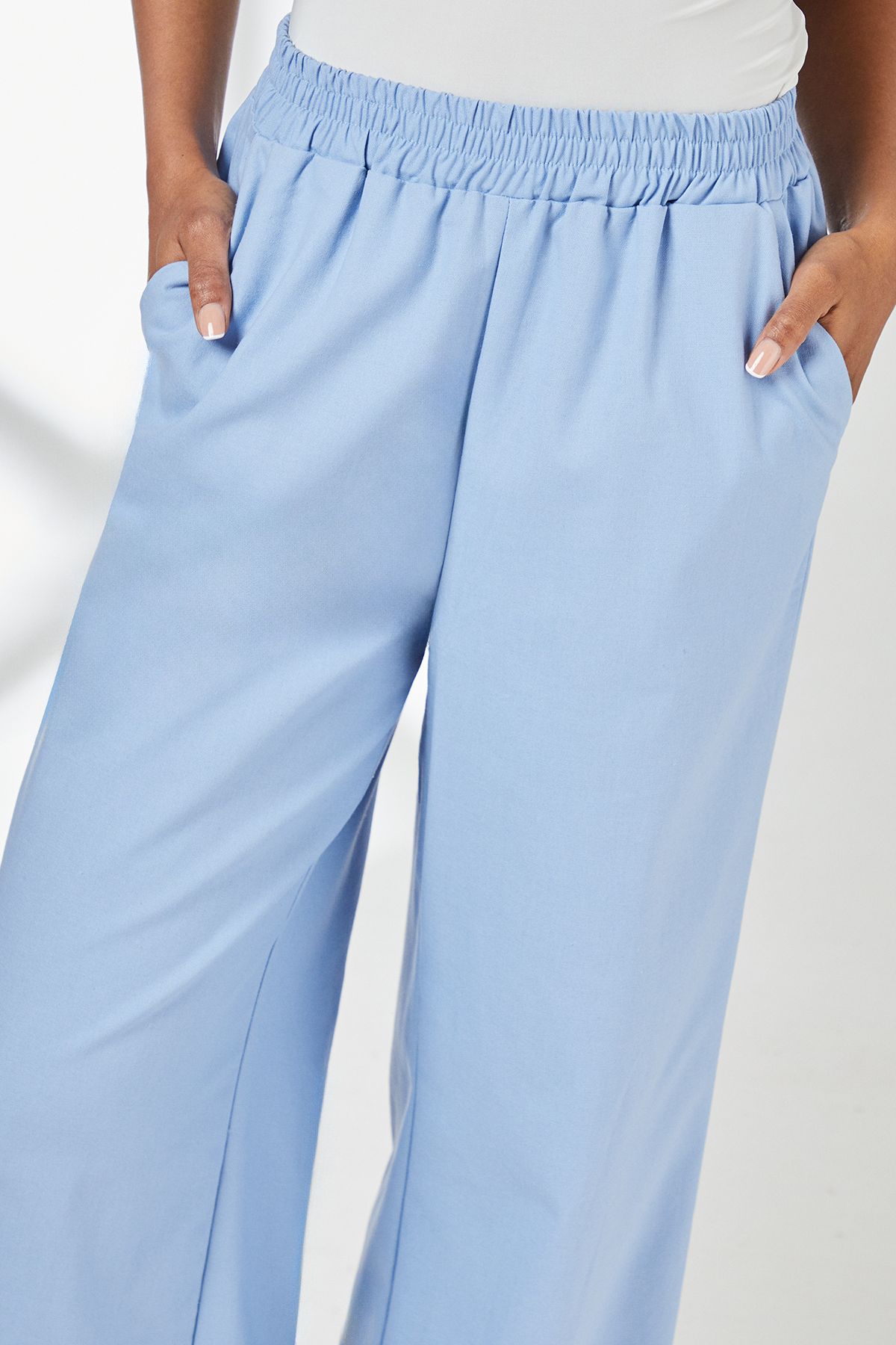 Principles Blue Linen Trouser Blue image 4