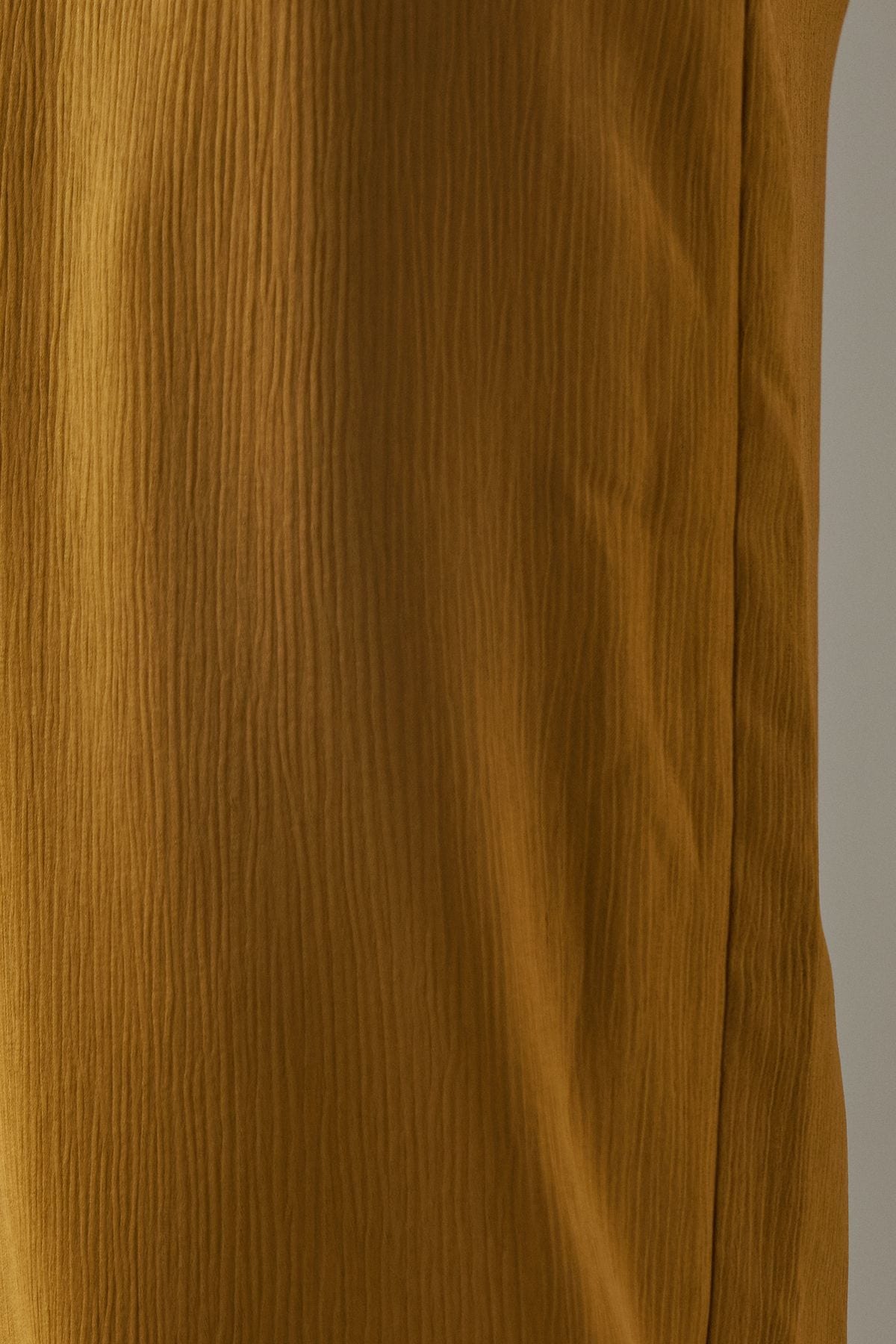 Warehouse Satin Lace Insert High Waisted Wide Leg Trousers Ochre image 5