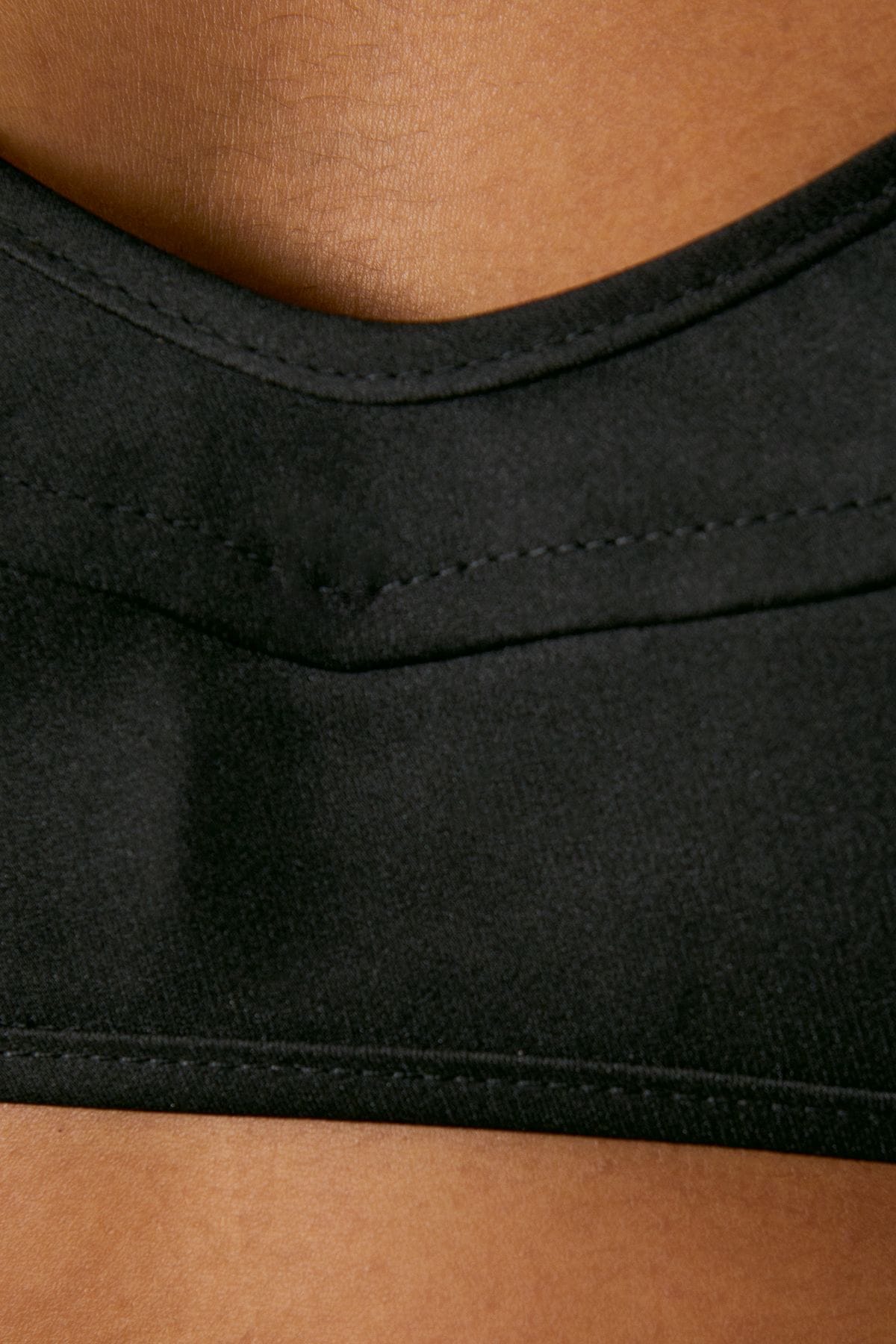 Warehouse Heavy Satin Strappy Seaming Bralette Black image 5