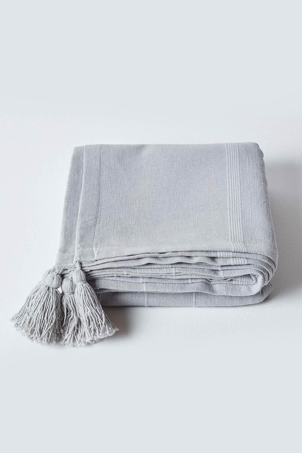 Homescapes Cotton Rajput Ribbed Throw image 2
