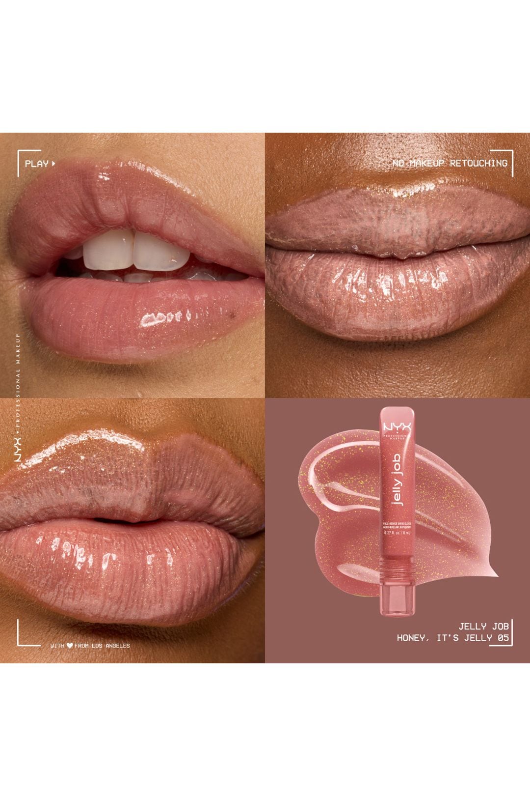 NYX Professional Makeup Jelly Job Lip Gloss 8ml Honey Its Jelly image 6