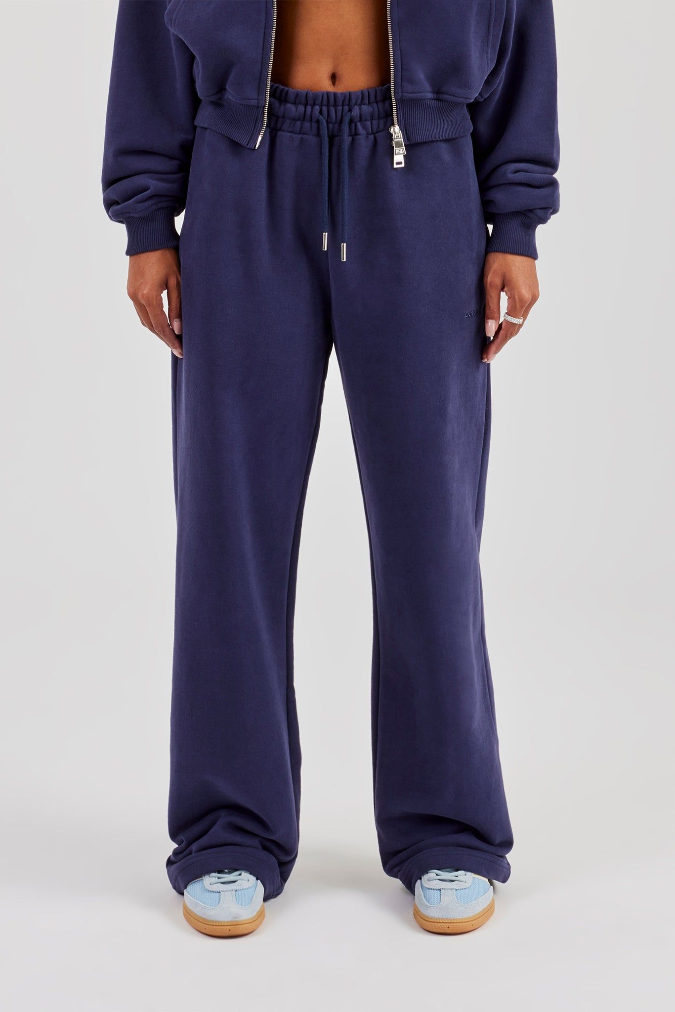 Cernucci Wide Leg Jogger - Navy image 2