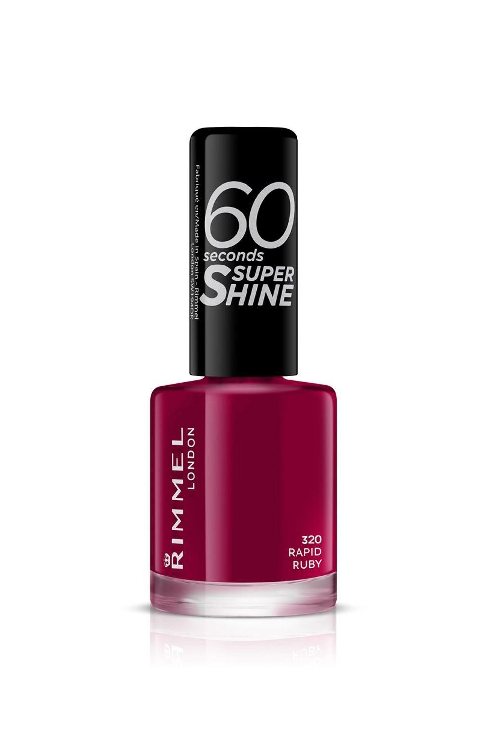 Rimmel London 60 Seconds Super Shine Nail Polish Rapid Ruby image 1