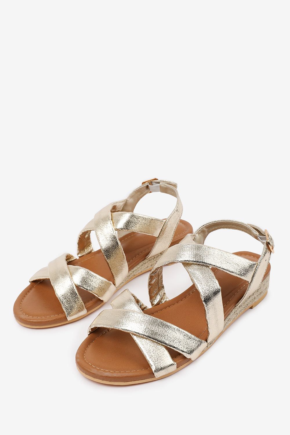 Where's That From 'Eleanor' Low Wedge Shoes With Buckle Closure & Cross Over Strap image 3