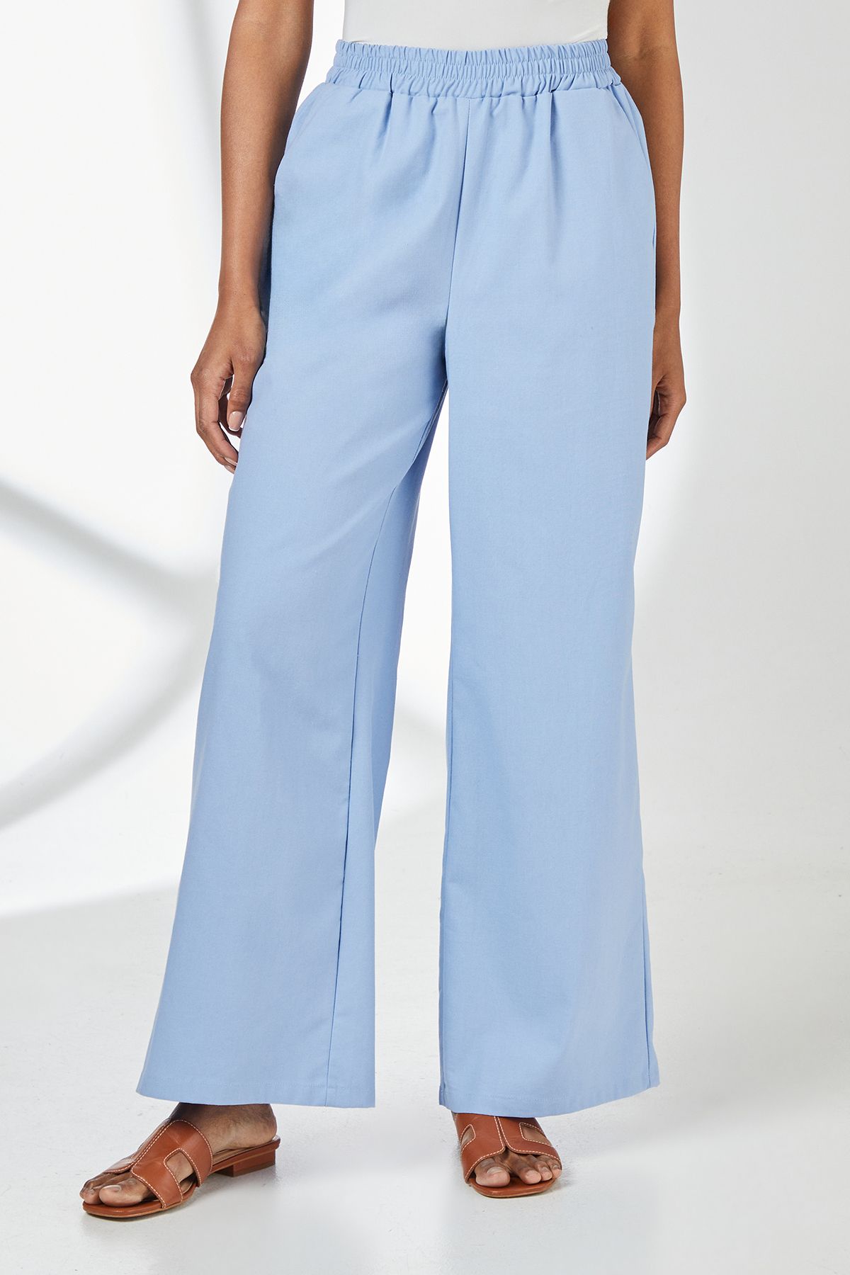 Principles Blue Linen Trouser Blue image 1