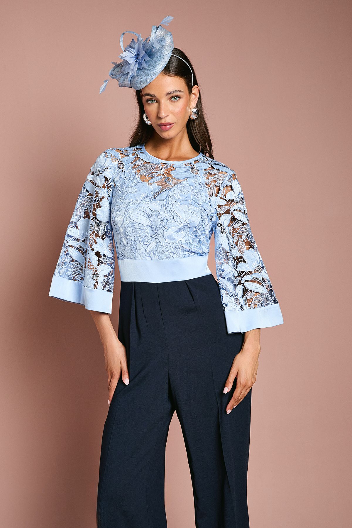 Coast Lace Kimono Sleeve Jumpsuit Navy image 2