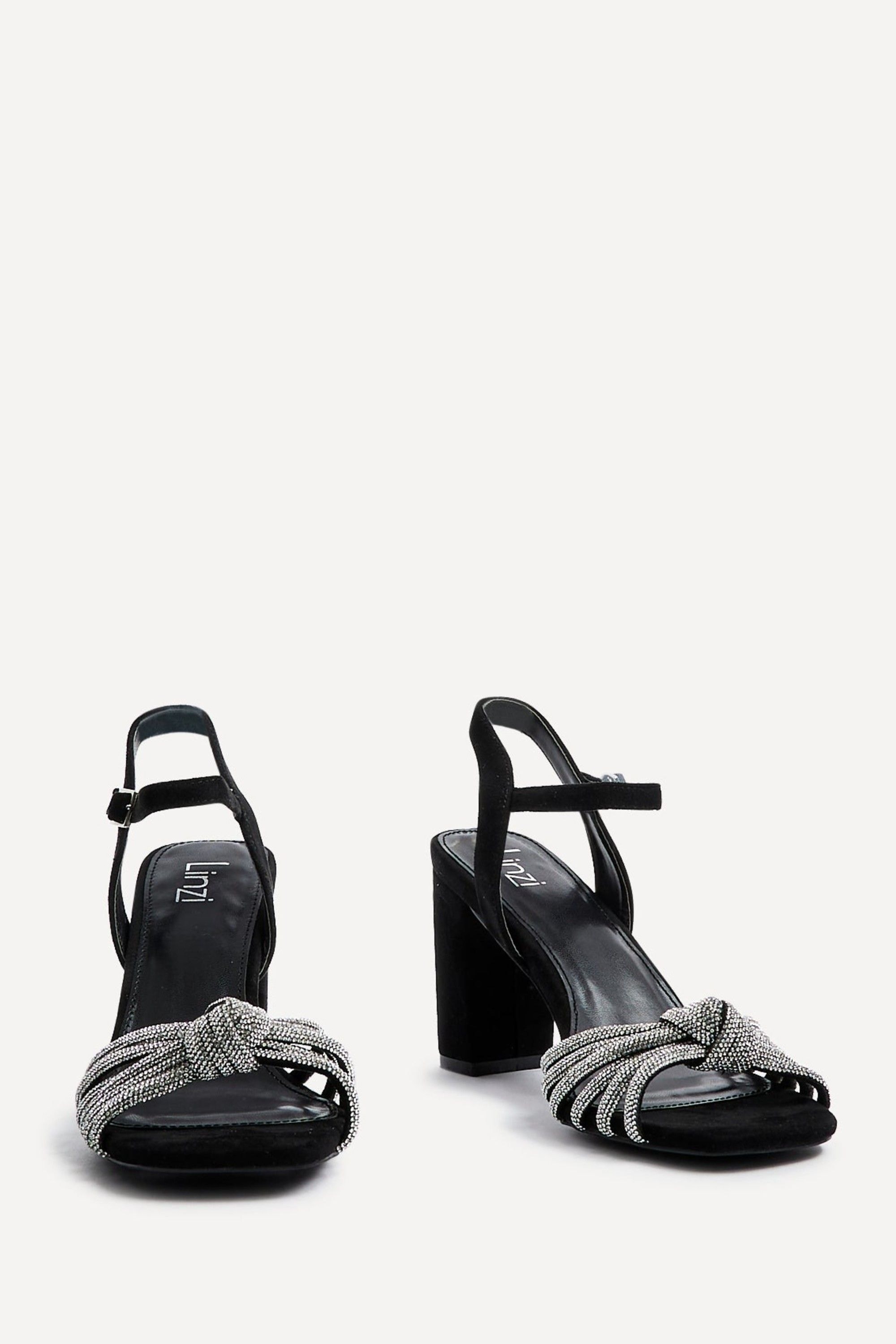 Linzi Sanora Black Faux Suede Block Heel image 3