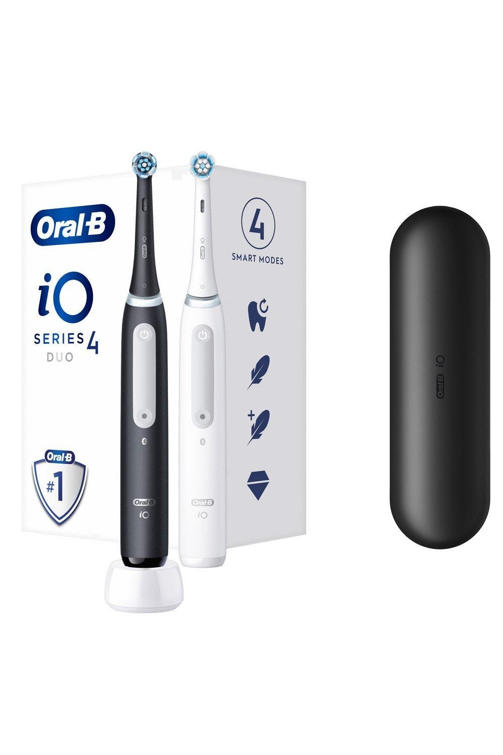 Oral B iO4 Black & White Electric Toothbrush Duo Pack Multi image 4