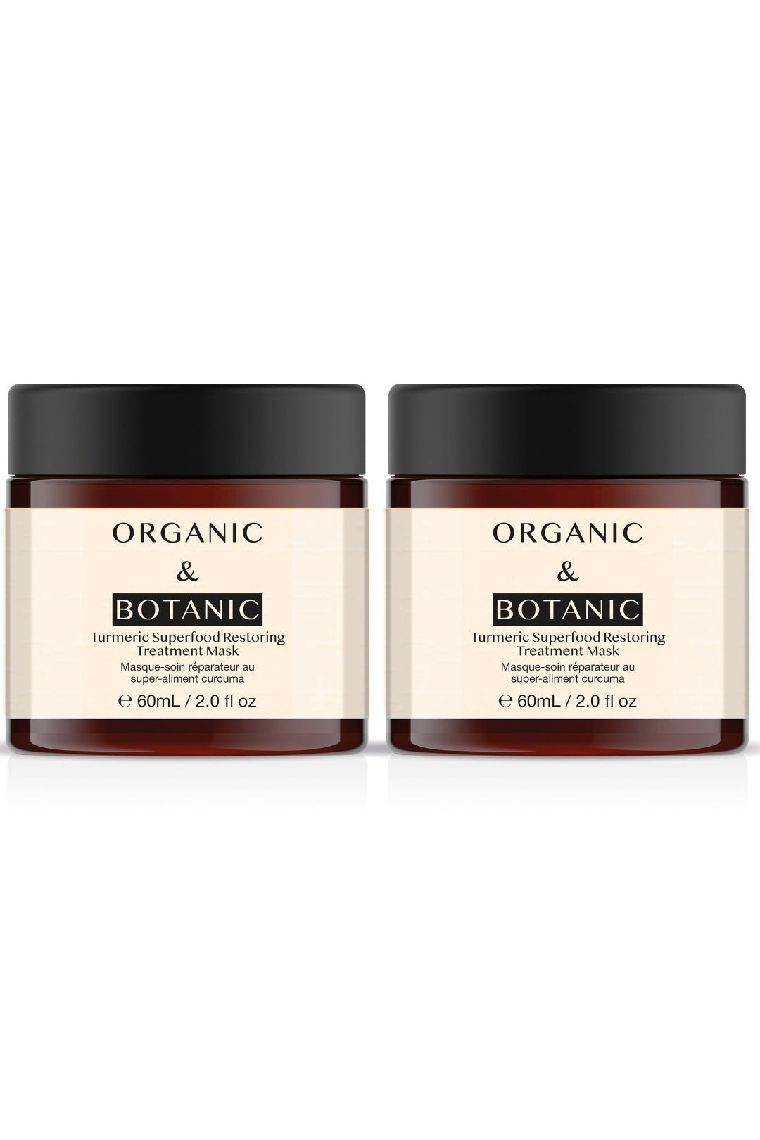 Organic & Botanic Turmeric Superfood Restoring Treatment Mask 60ml x 2 Duo Pack image 1