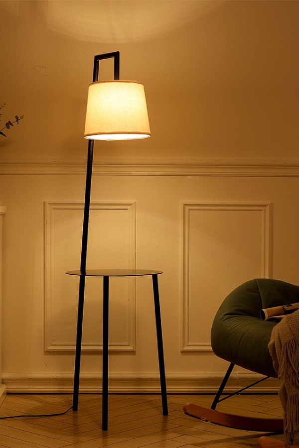 Living and Home Metal Tray Table Floor Lamp