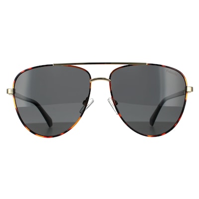 Polaroid Aviator Gold Havana Grey Polarized Sunglasses