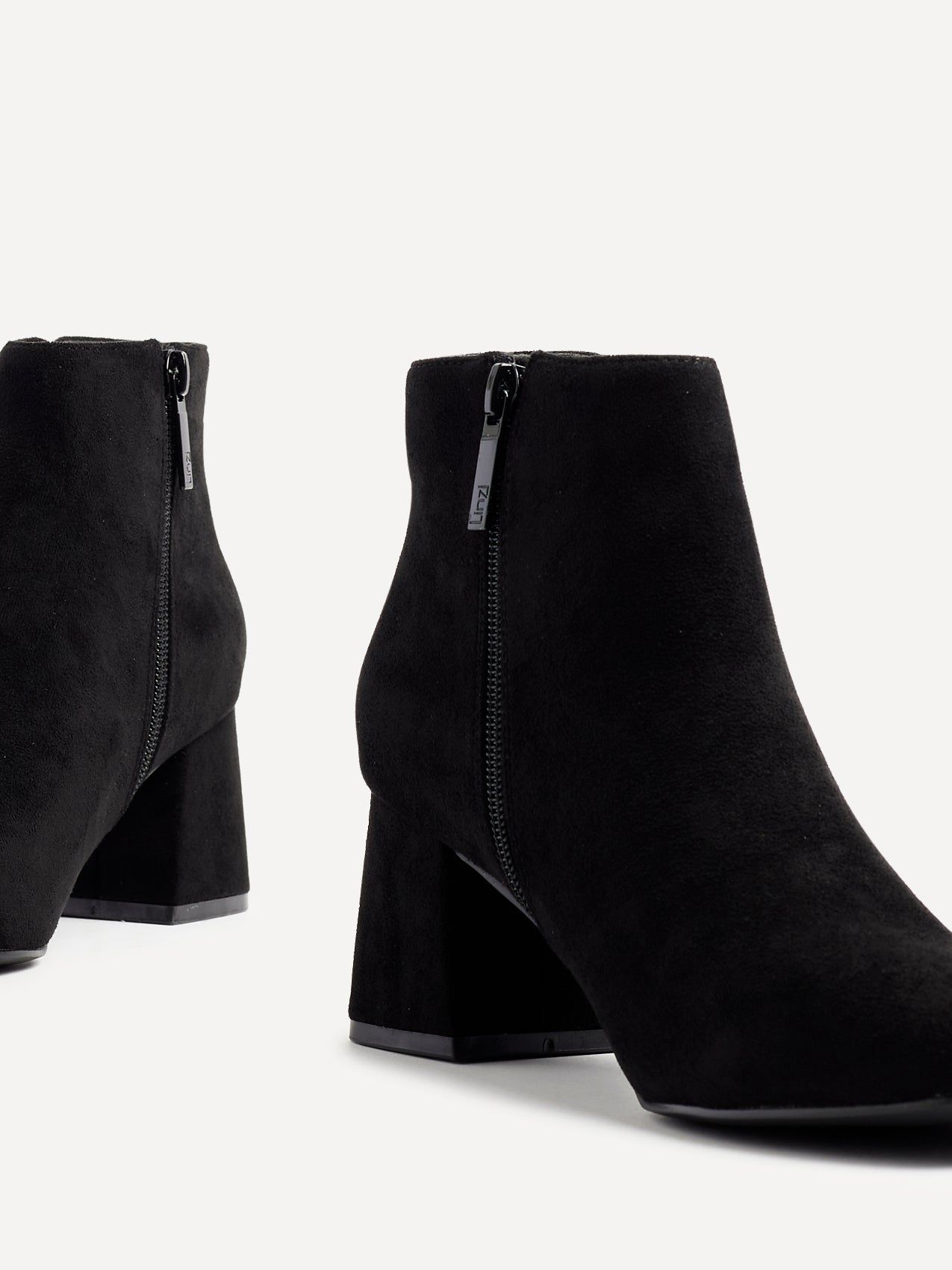 Linzi Verse Black Suede Block Heel Ankle Boot image 4