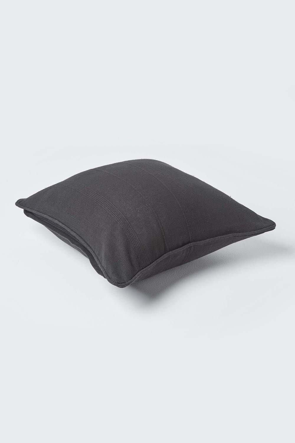 Homescapes Cotton Rajput Ribbed Cushion Cover image 3