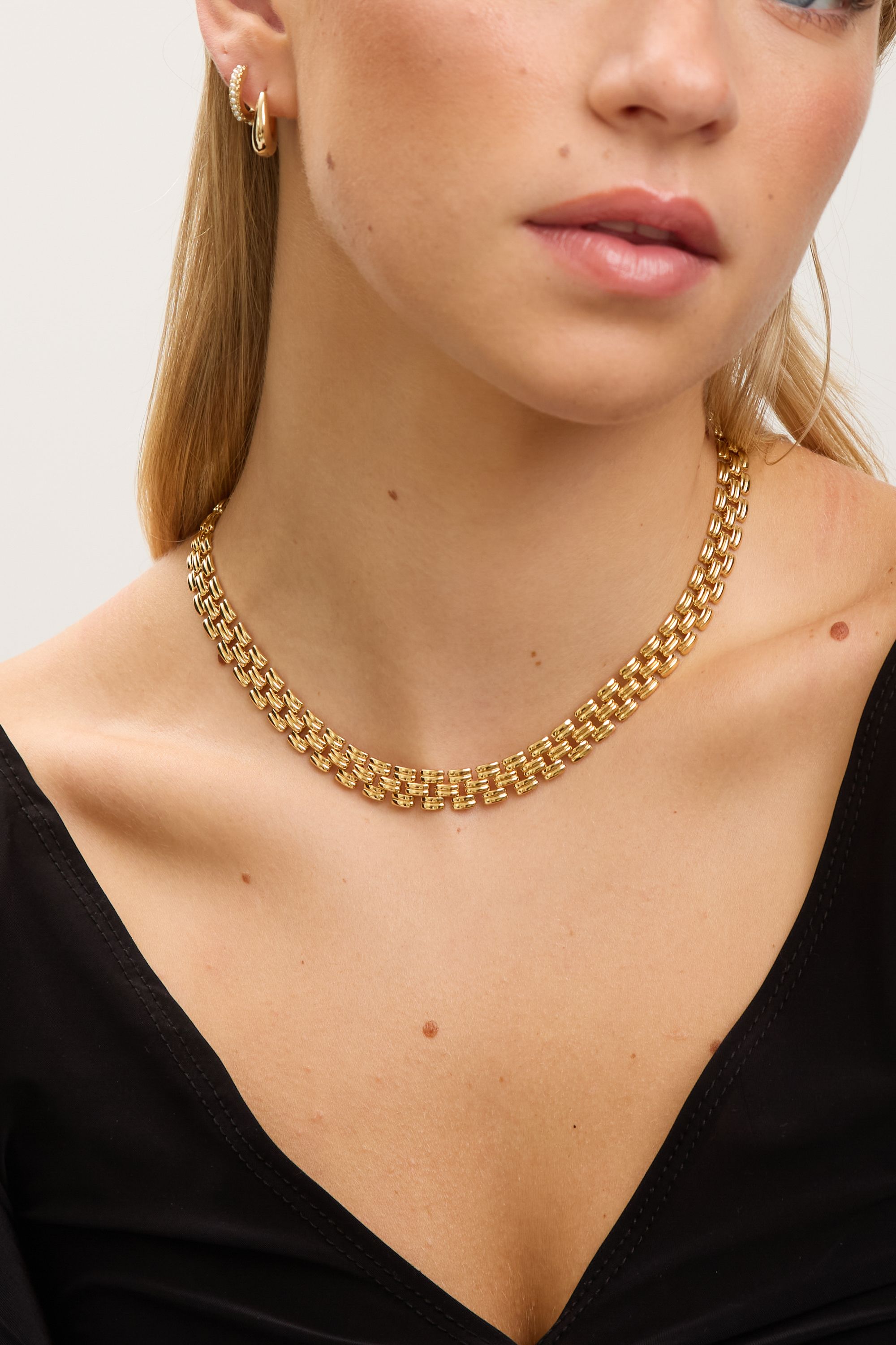 Jon Richard 18K Gold Plated Gate Chain Necklace image 2