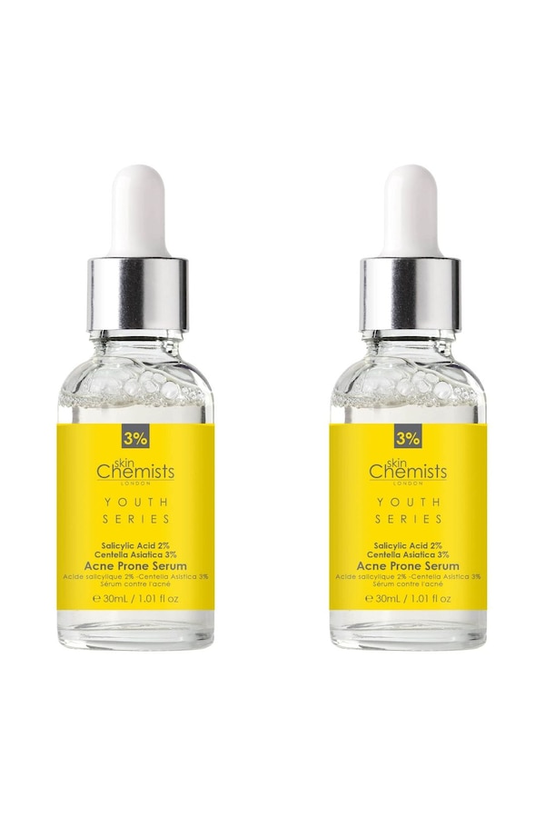 skinChemists Youth Series Acne Prone Serum Salicylic Acid 2%, Centella Asiatica 3% 30ml x 2 Duo Pack
