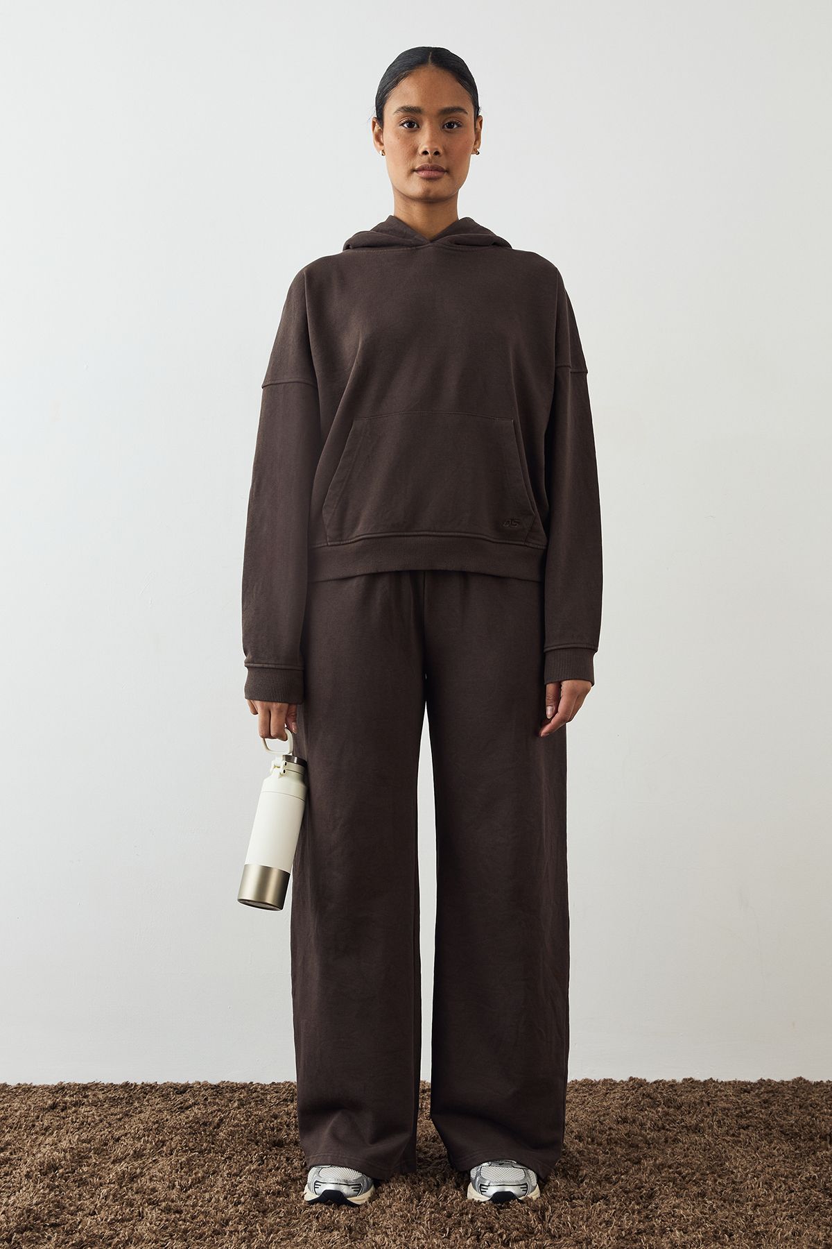 DSGN Studio DSGN Studio Premium Heavyweight Washed Oversized Hoodie Chocolate image 5