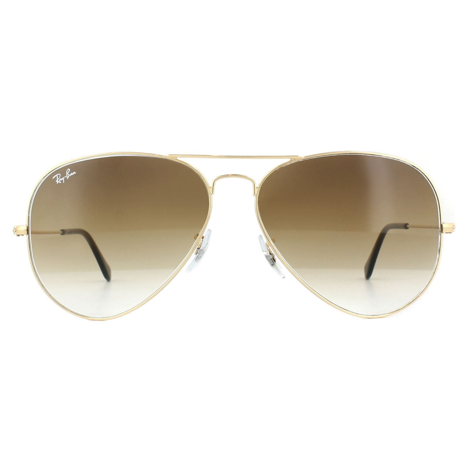 Ray-Ban Aviator Gold Brown Gradient Sunglasses