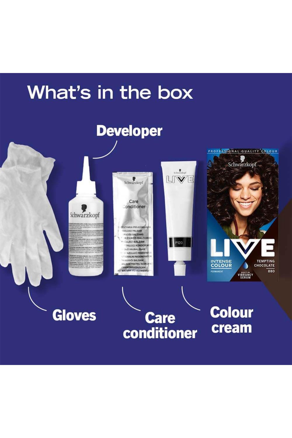 Schwarzkopf LIVE Tempting Chocolate 'Hair Dye' Intense Colour 880 3x image 3