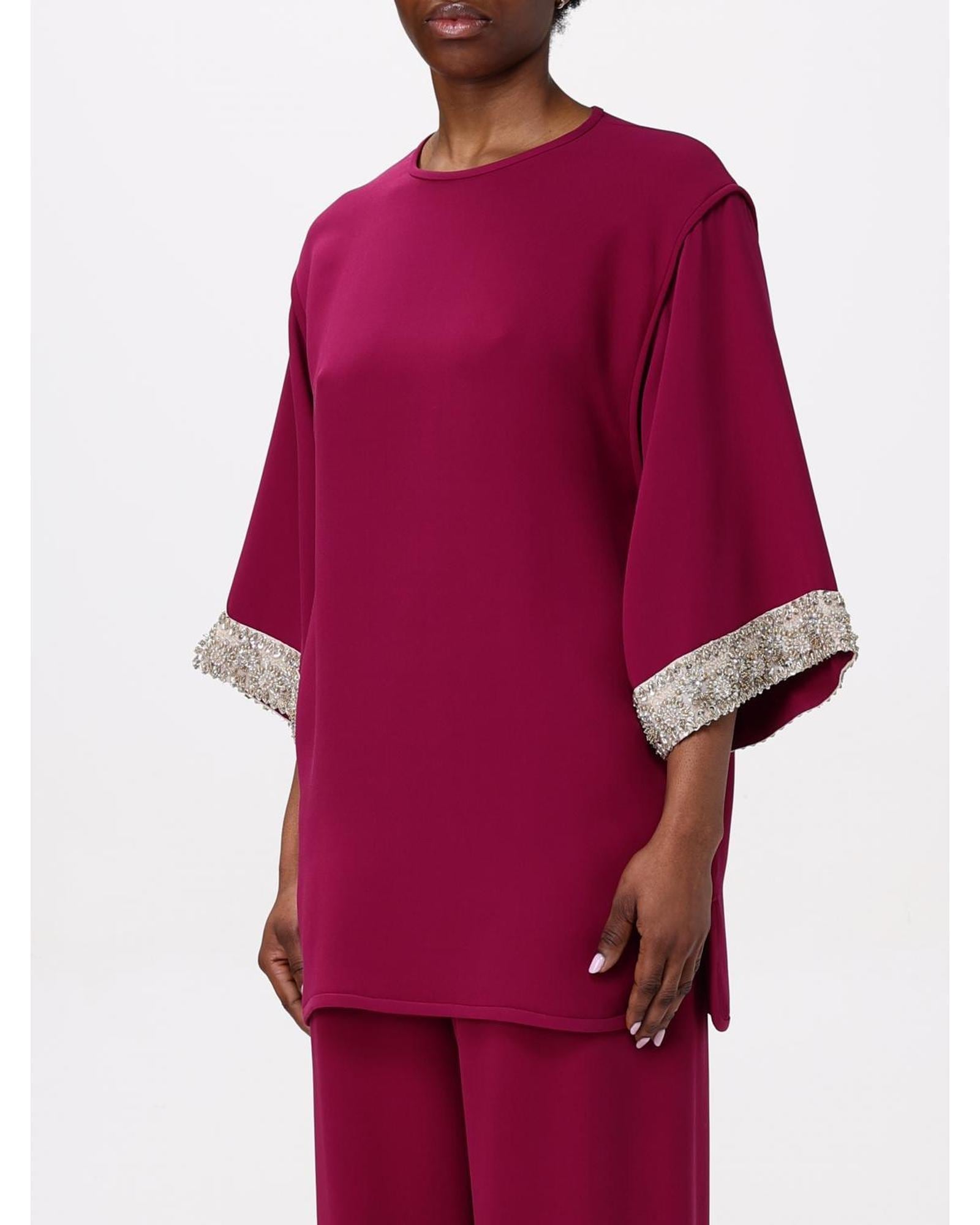 Valentino Embellished Cuff 34 Sleeve Blouse Wo - Cycla Tops image 4