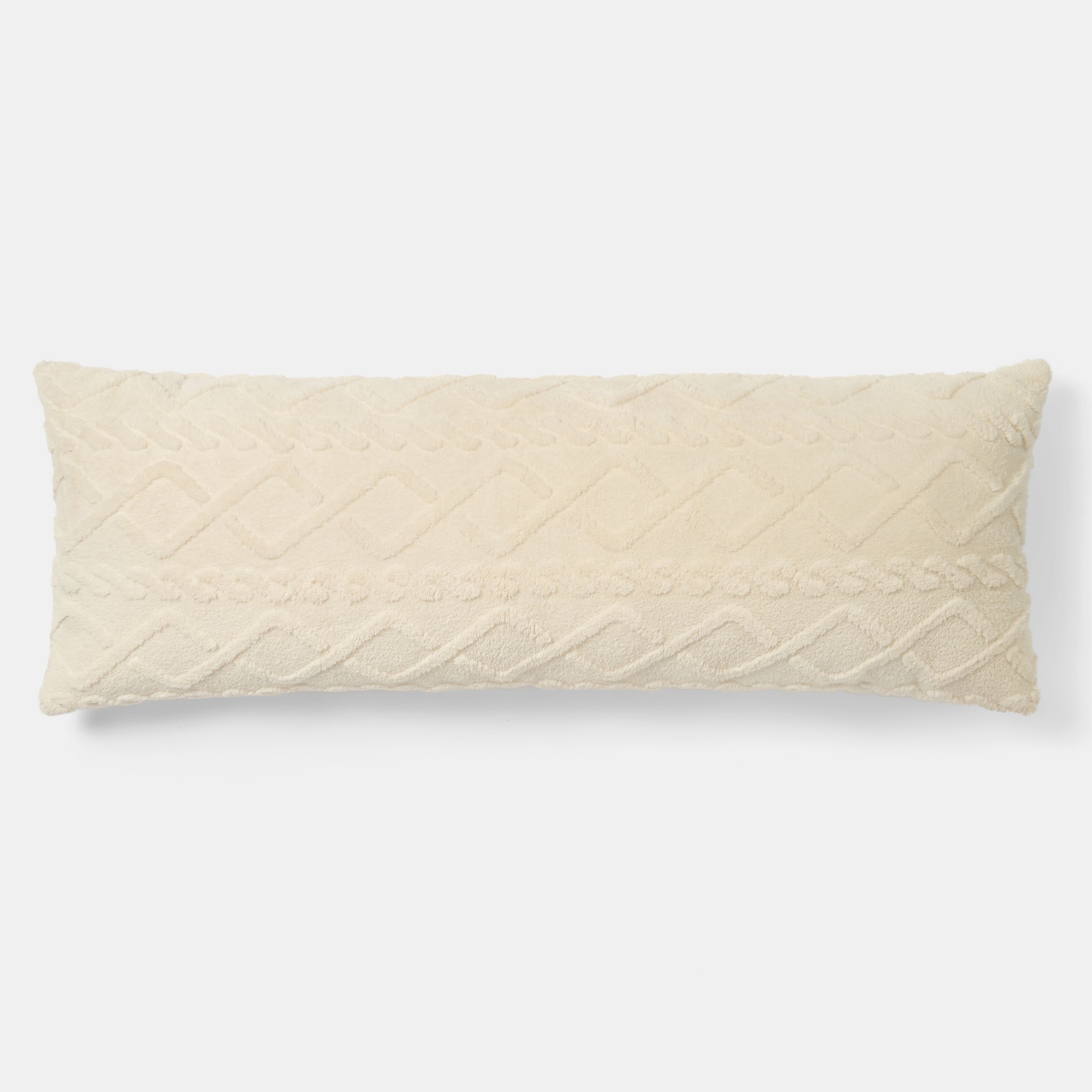 OHS Cable Knit Fleece Long Bolster Cushion Soft Maternity Support Pillow image 1