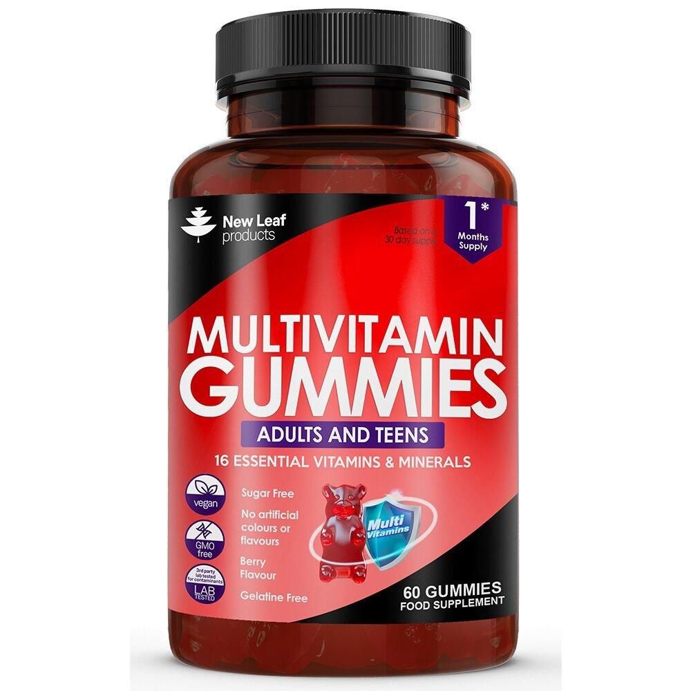 New leaf health Chewable Vegan Multivitamin Gummies - 60 Sugar Free Multivitamins for Men & Woman image 1