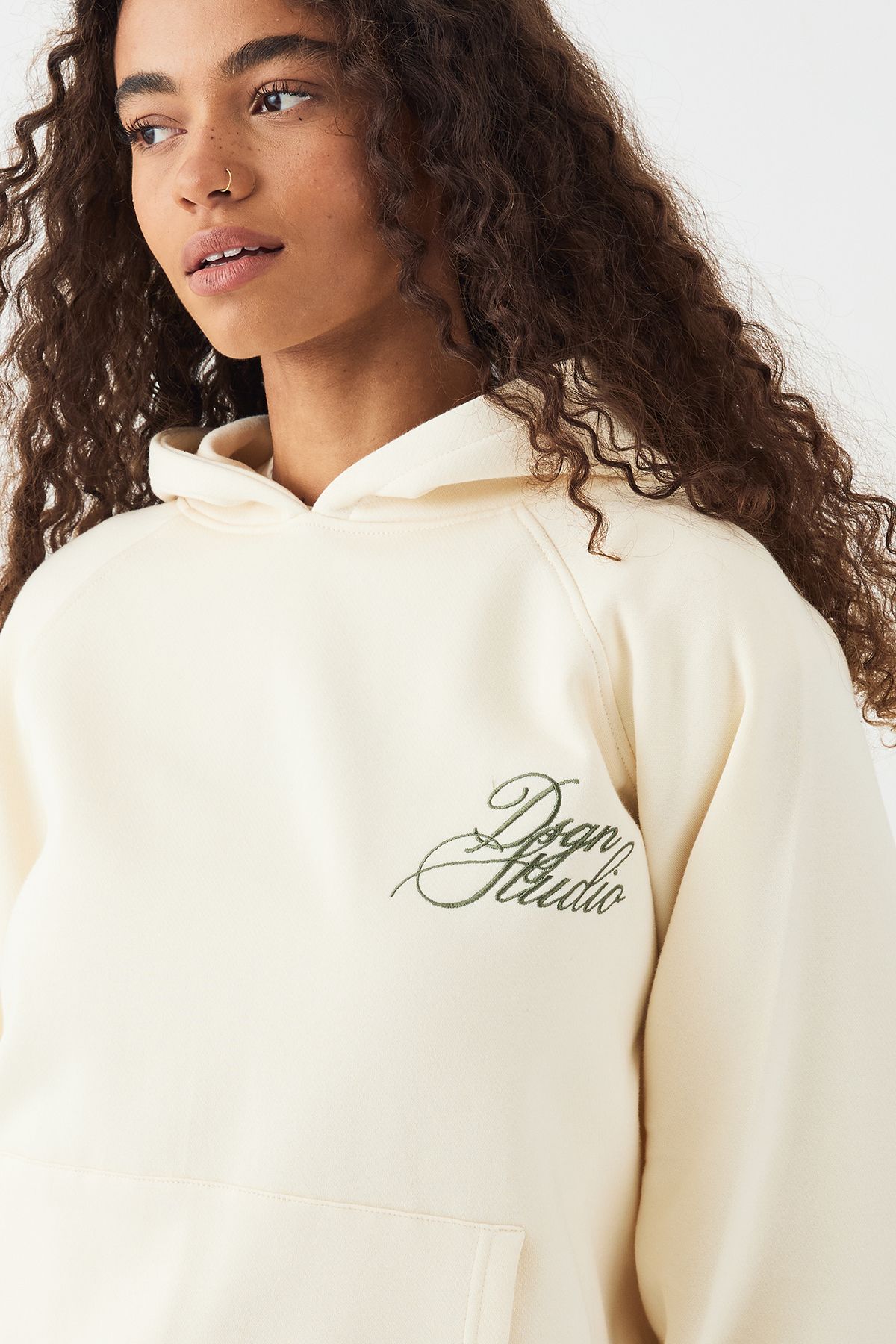 DSGN Studio DSGN Studio Script Oversized Hoodie Cream image 4