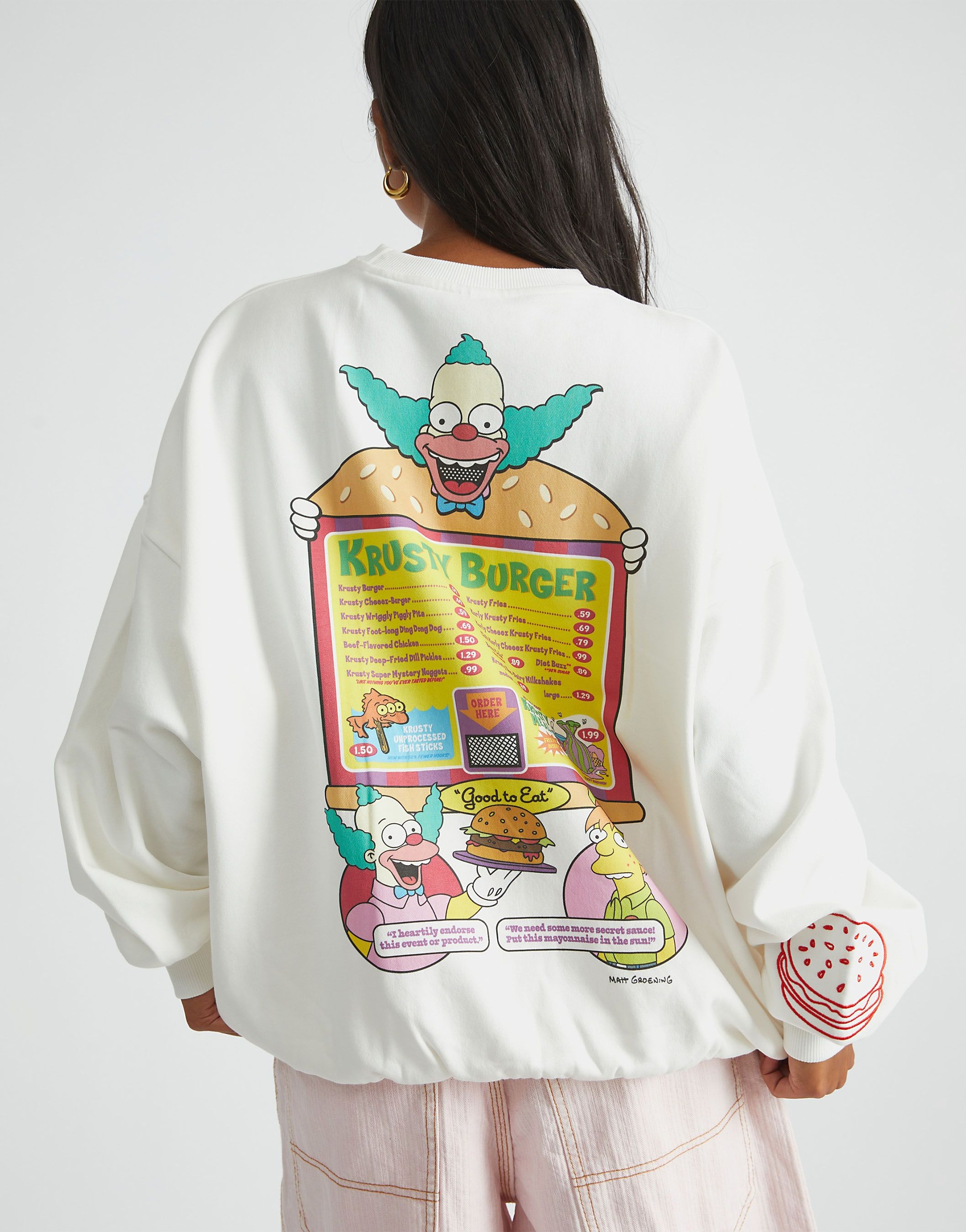SKINNYDIP The Simpsons Krusty Burger Sweatshirt image 1