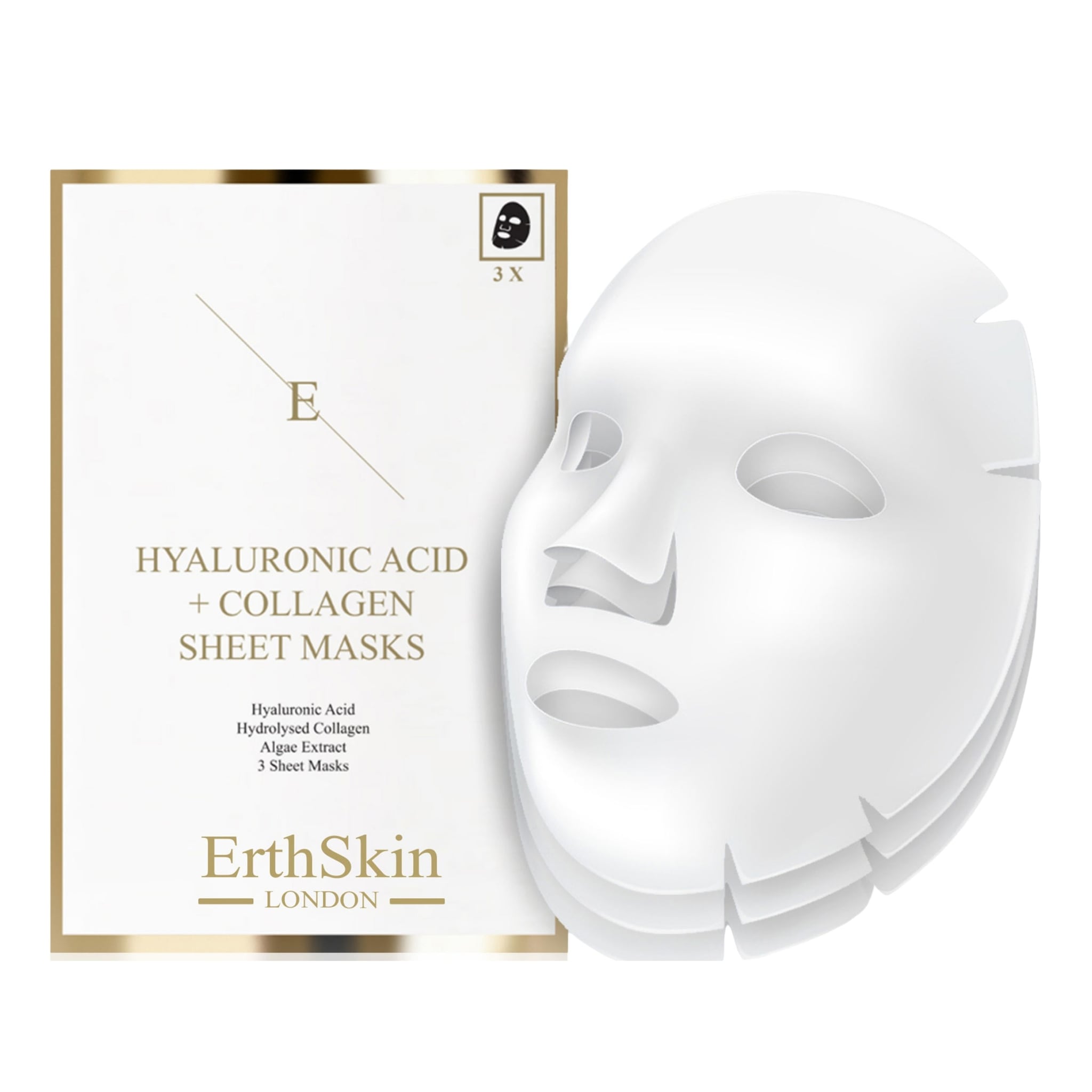 Erth Skin London Hyaluronic Acid Sheet Mask + Pro Age Eye Cream 30ml – Hydrating Duo image 5