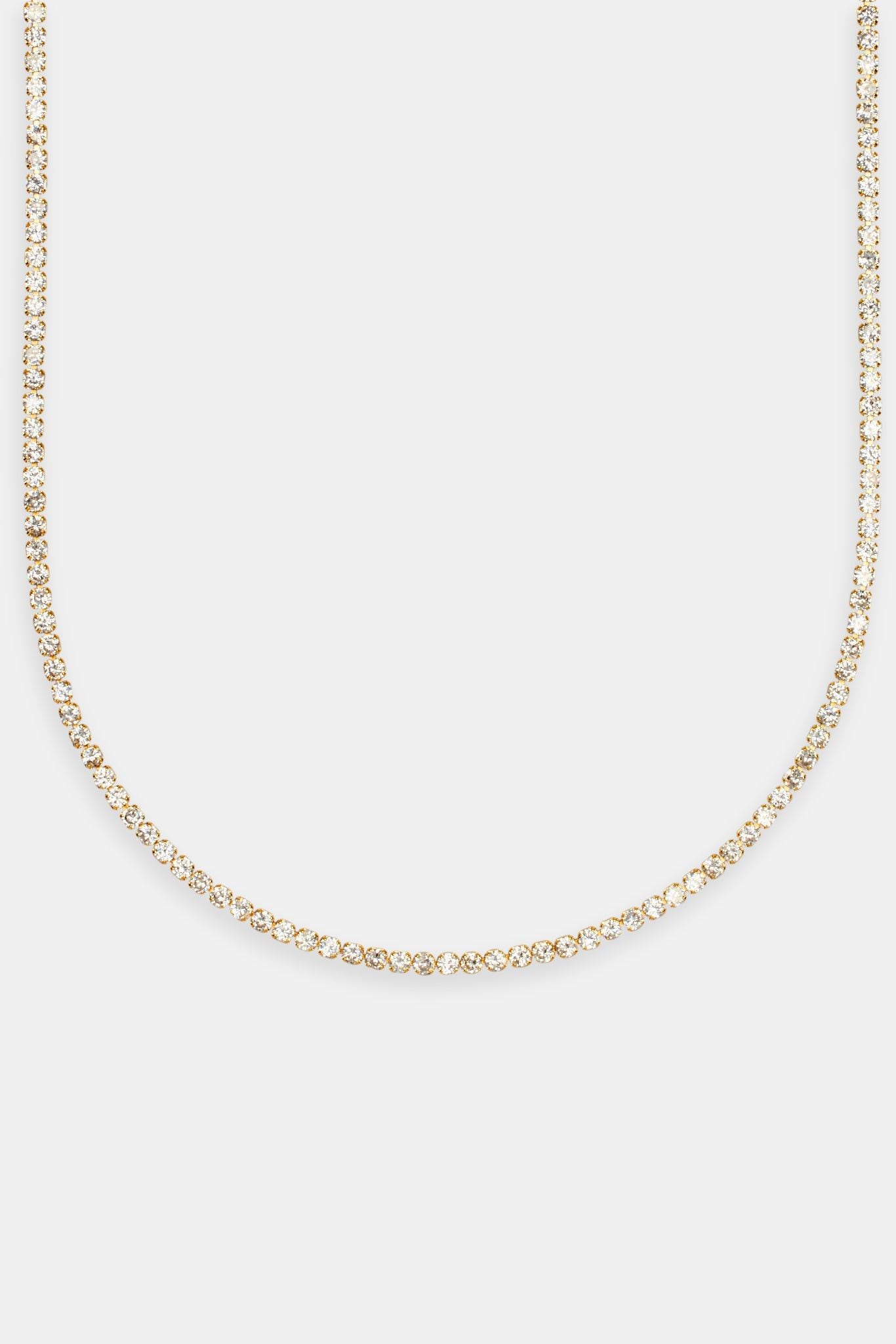 Cernucci 2.5mm Micro Tennis Bracelet - Gold image 2