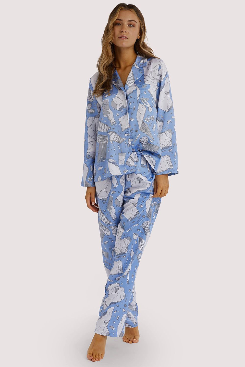 Playful Promises Logan Spector Statues Drop Hem Long Sleeve 'Pj Top' image 4