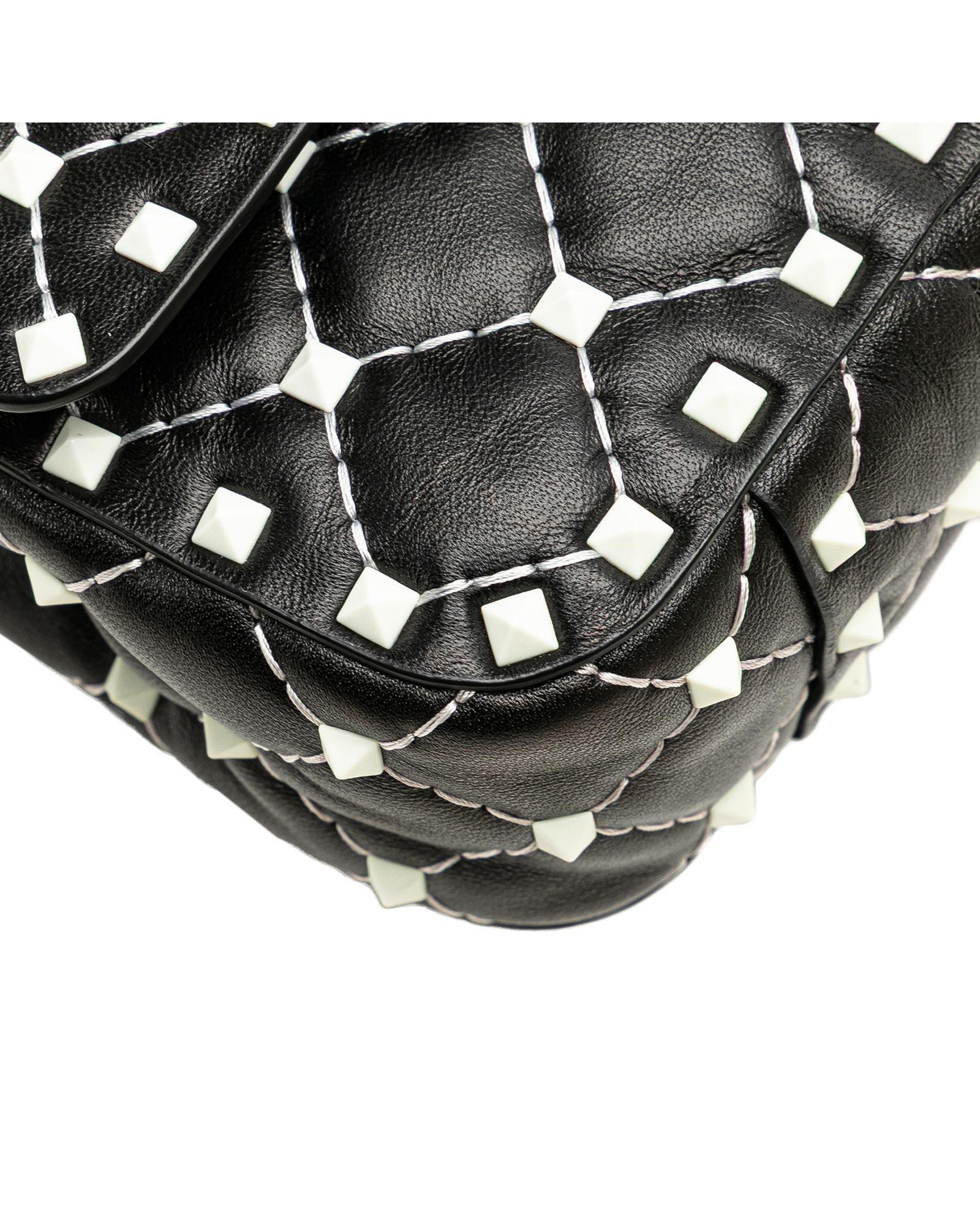 Valentino Preloved Roman Stud Mini Bag Wo - Black Satchel image 10