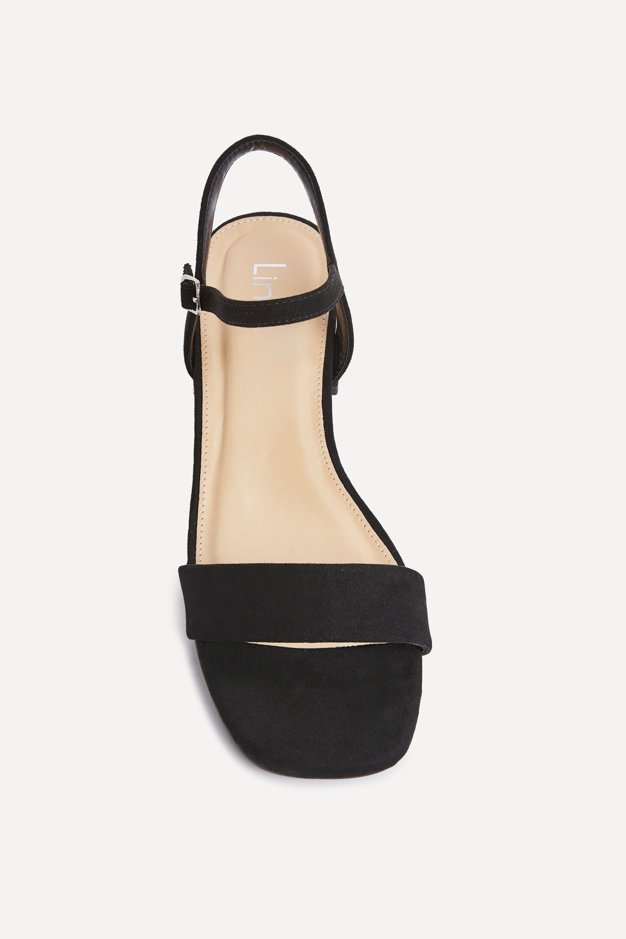 Linzi Tillie Black Faux Suede Low Blook Heel image 4