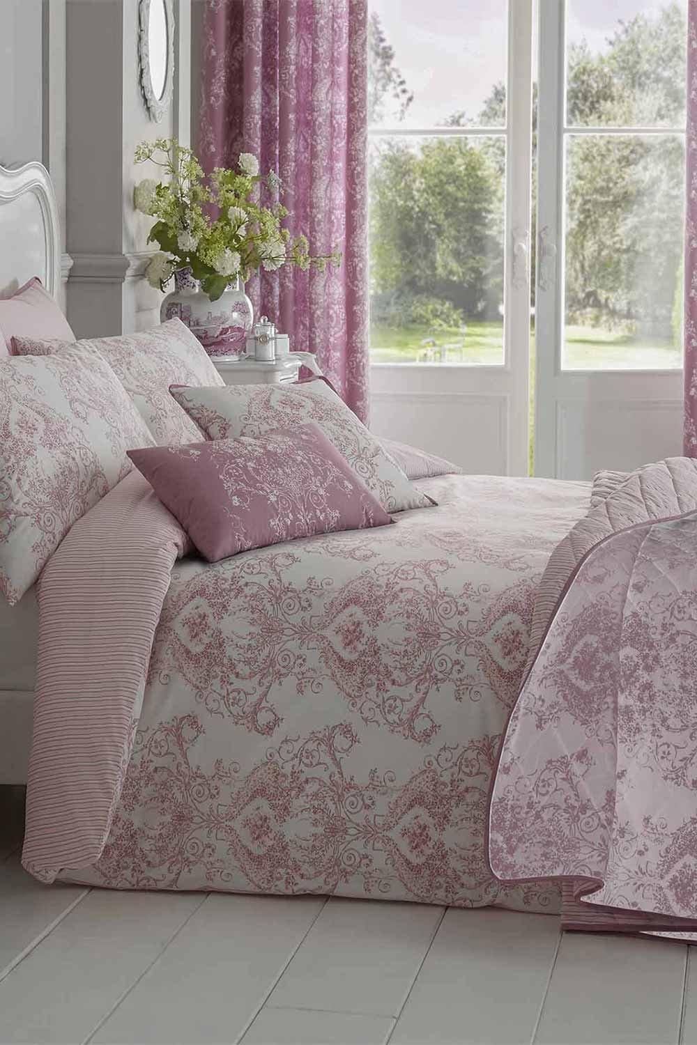 Homescapes French Toile Patterned Duvet Cover Set image 1