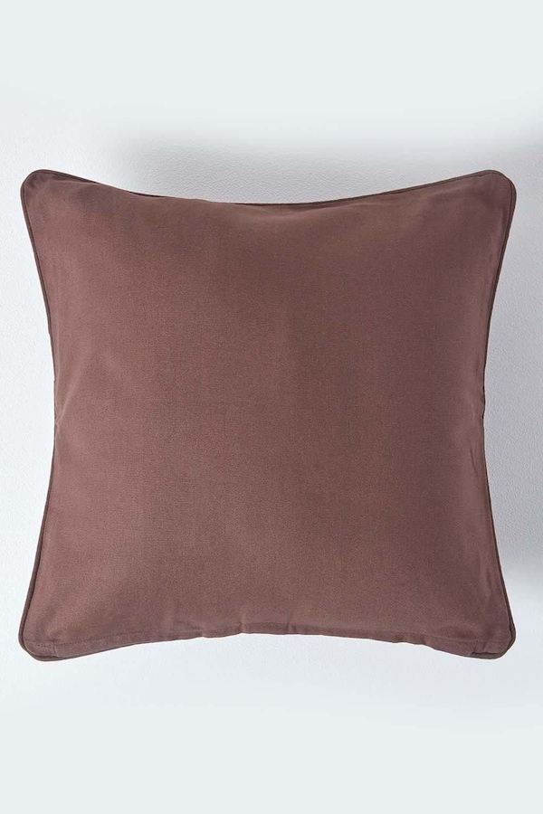 Homescapes Cotton Plain Cushion Cover