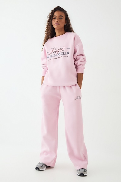 DSGN Studio DSGN Studio Wellness Club Oversized Sweatshirt Tracksuit Pink