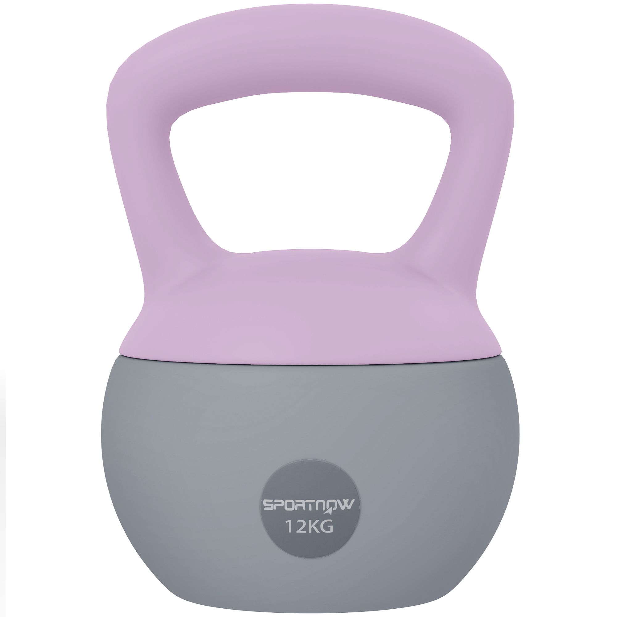 SPORTNOW 12KG Kettlebell with Soft Body and Non-Slip Handle, Purple, Grey image 2