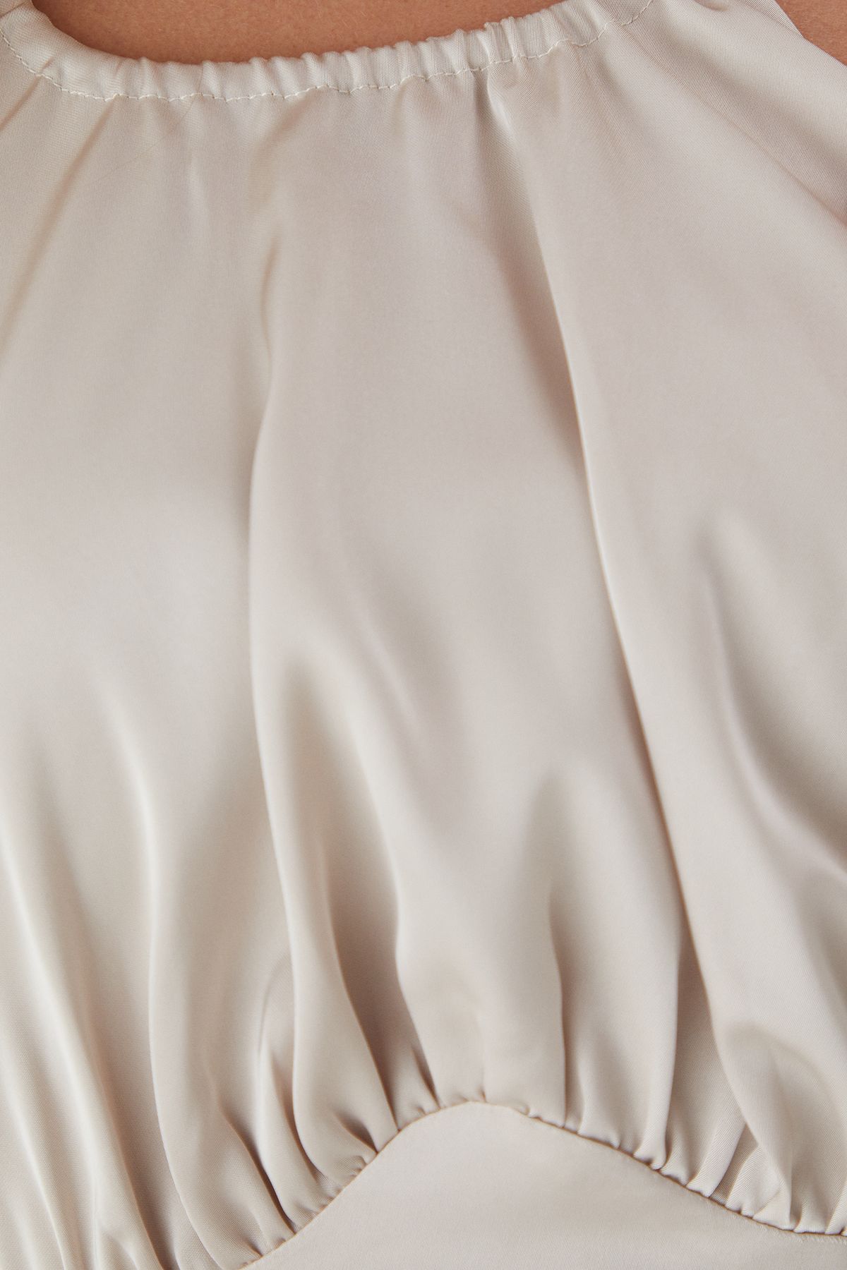 MissPap Halter Neck Split Hem Maxi Dress Champagne image 5