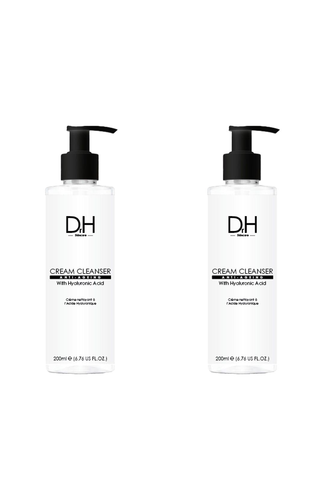 Dr H Cream Cleanser with Hyaluronic Acid 200ml x 2 Duo Set image 1